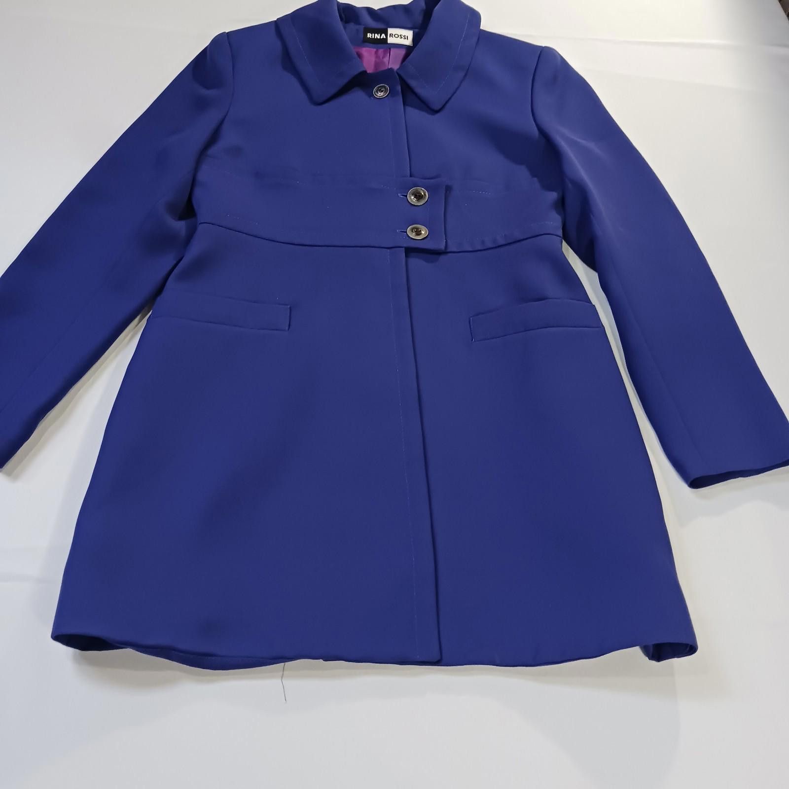 Designer Rina Rossi Women's Purple Blue Dress Casual Blazer Coat Sz 4 Size S / US 4 / IT 40 - 12 Thumbnail