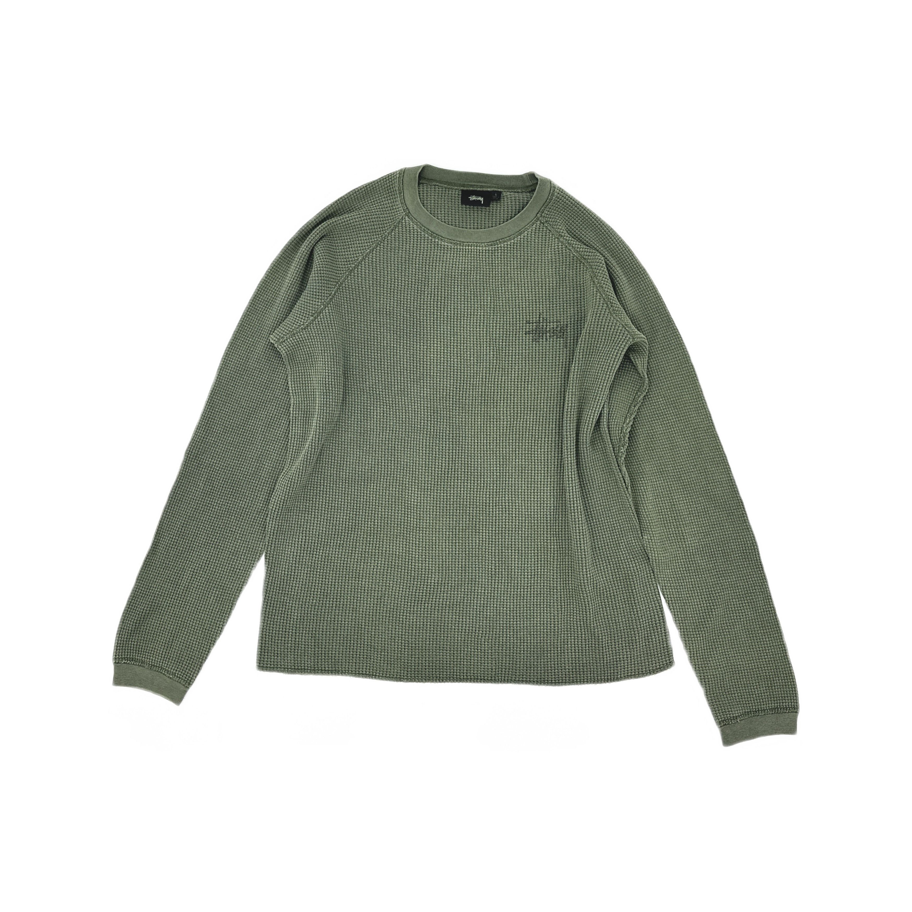 Stussy Stussy Waffle Knit Logo Long Sleeve T-Shirt Size L Size US L / EU 52-54 / 3 - 1 Thumbnail