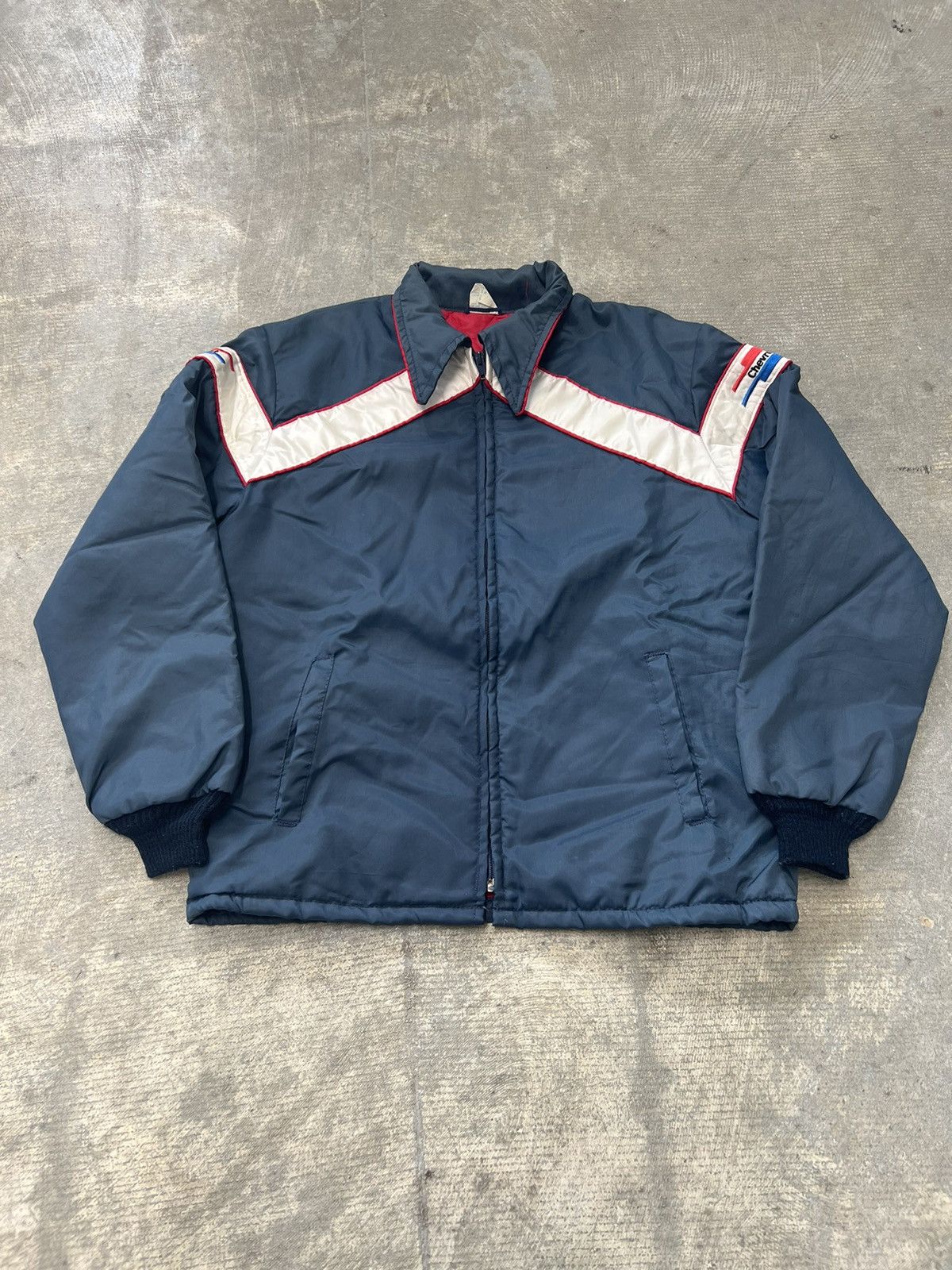 Japanese Brand × Vintage Vintage 90s Chevrolet windbreaker jacket made in USA 80s Size L / US 10 / IT 46 - 1 Thumbnail