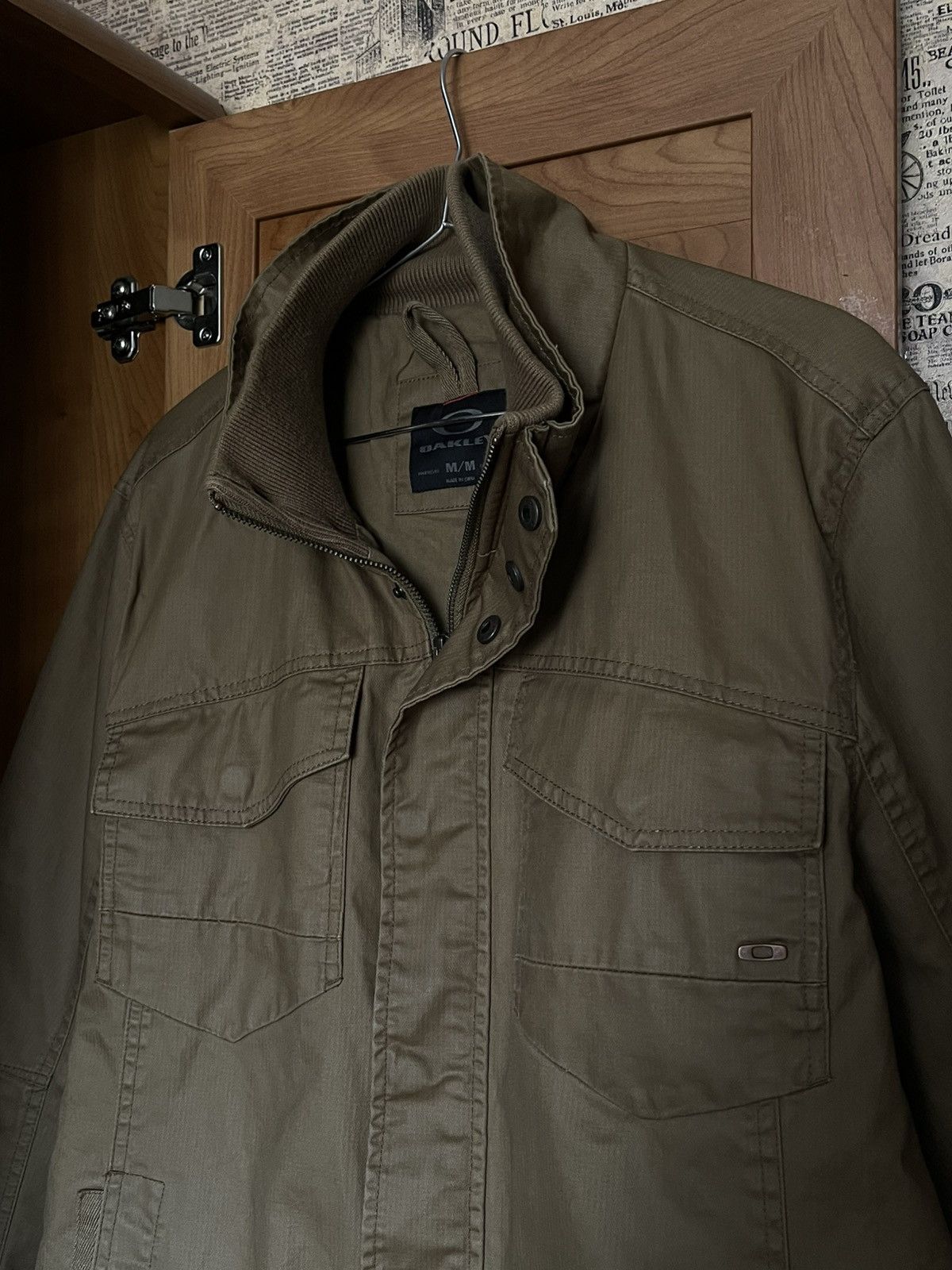 Oakley Oakley Waxed Jacket Olive Military Style Metal Logo Size M Size US M / EU 48-50 / 2 - 6 Thumbnail