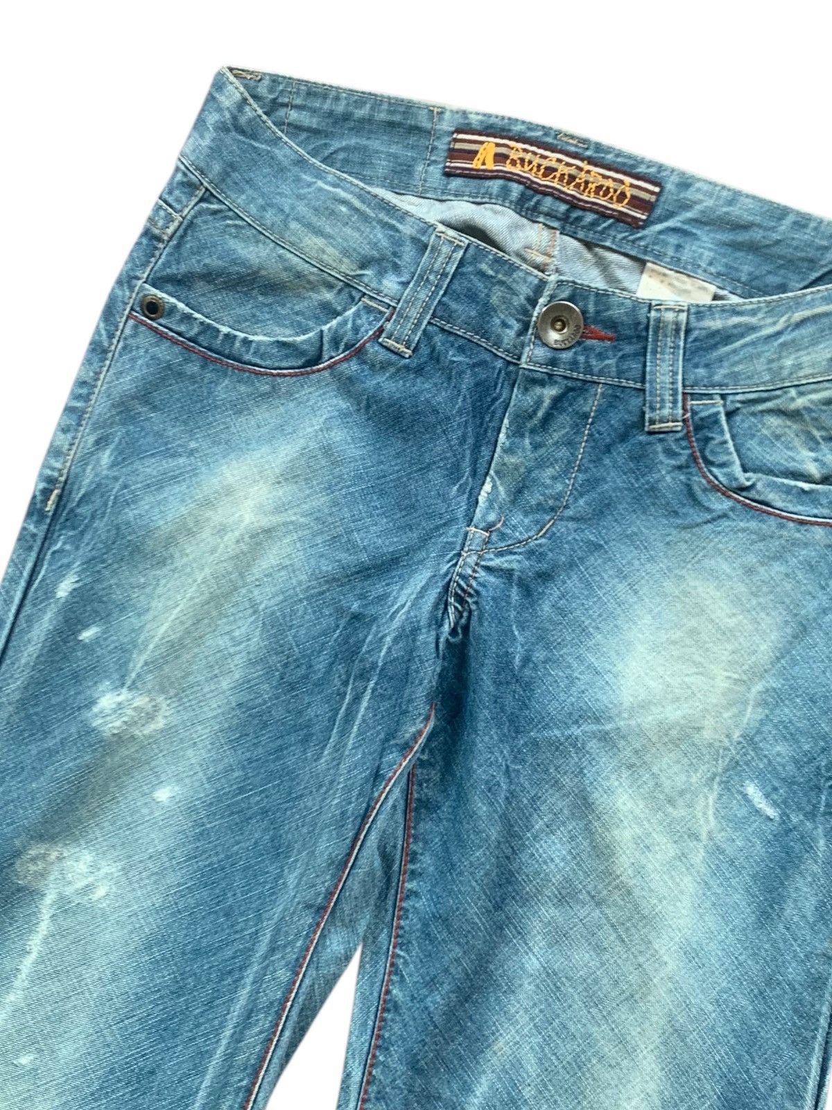 Japanese Brand Super flare BUCKAROO japanese blue levi's faded jeans lgb Size US 29 - 3 Thumbnail