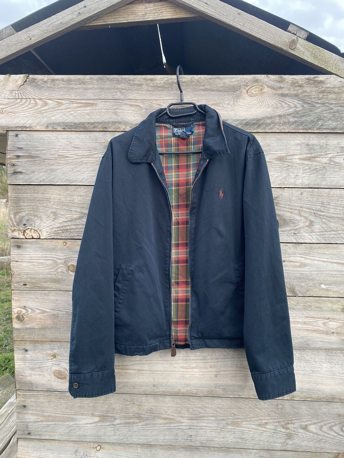image of Vintage 90's Polo Ralph Laurent Jacket in Dark Blue, Men's (Size Medium)