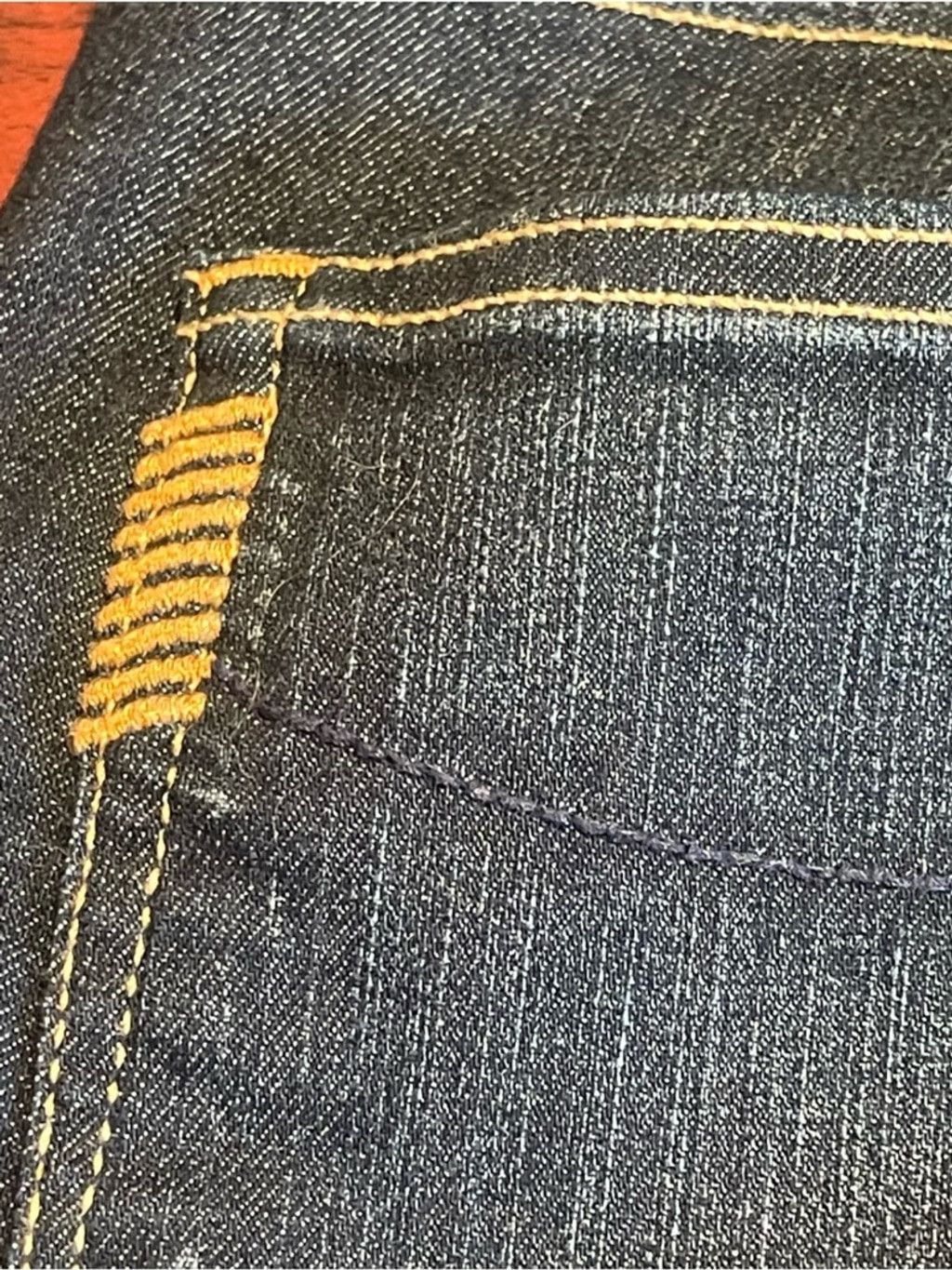 Paige PAIGE Skyline Skinny Jeans 28 Dark Wash Raw Hem Stretchy Size 28" / US 6 / IT 42 - 12 Thumbnail