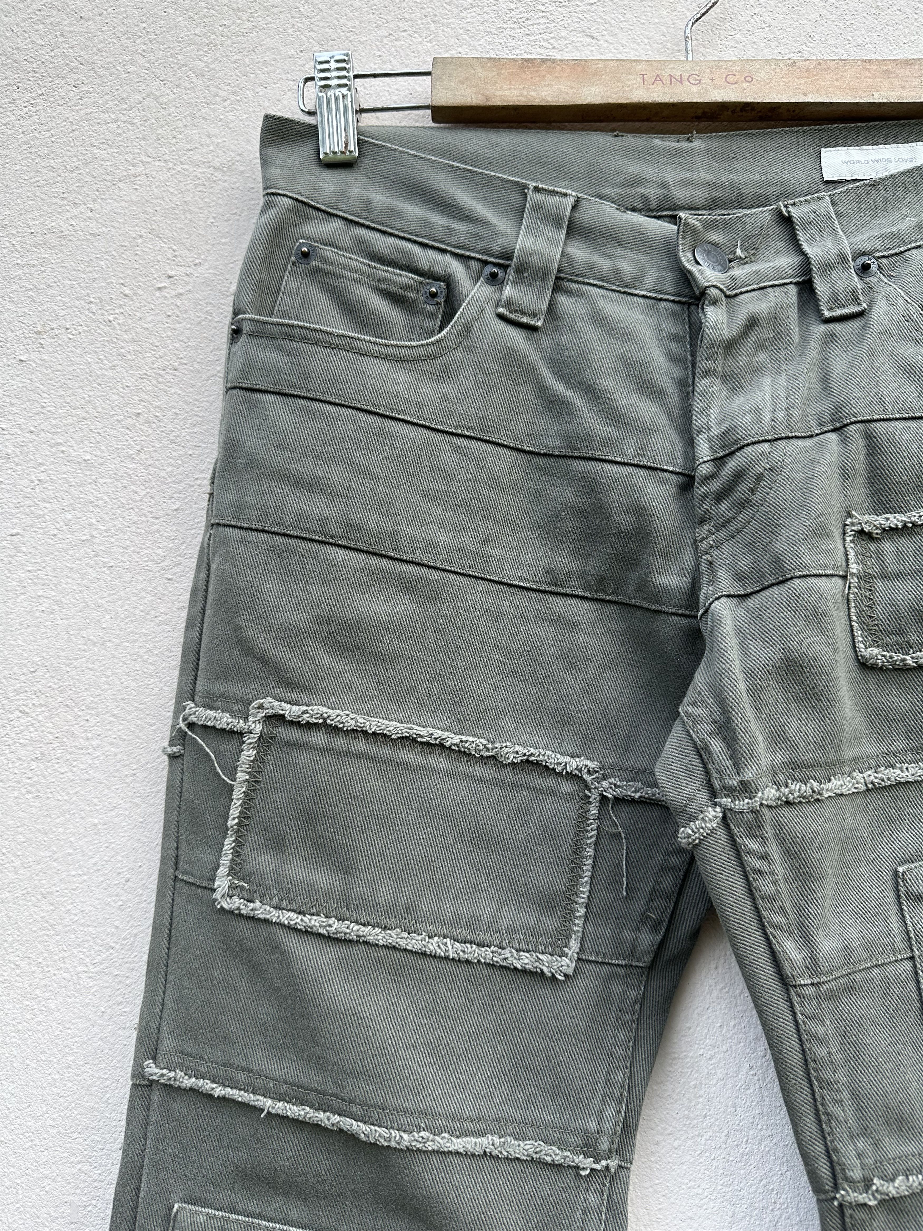 Hysteric Glamour Vintage World Wide Love Patchwork Hagi Denim Jeans Size US 29 - 6 Thumbnail