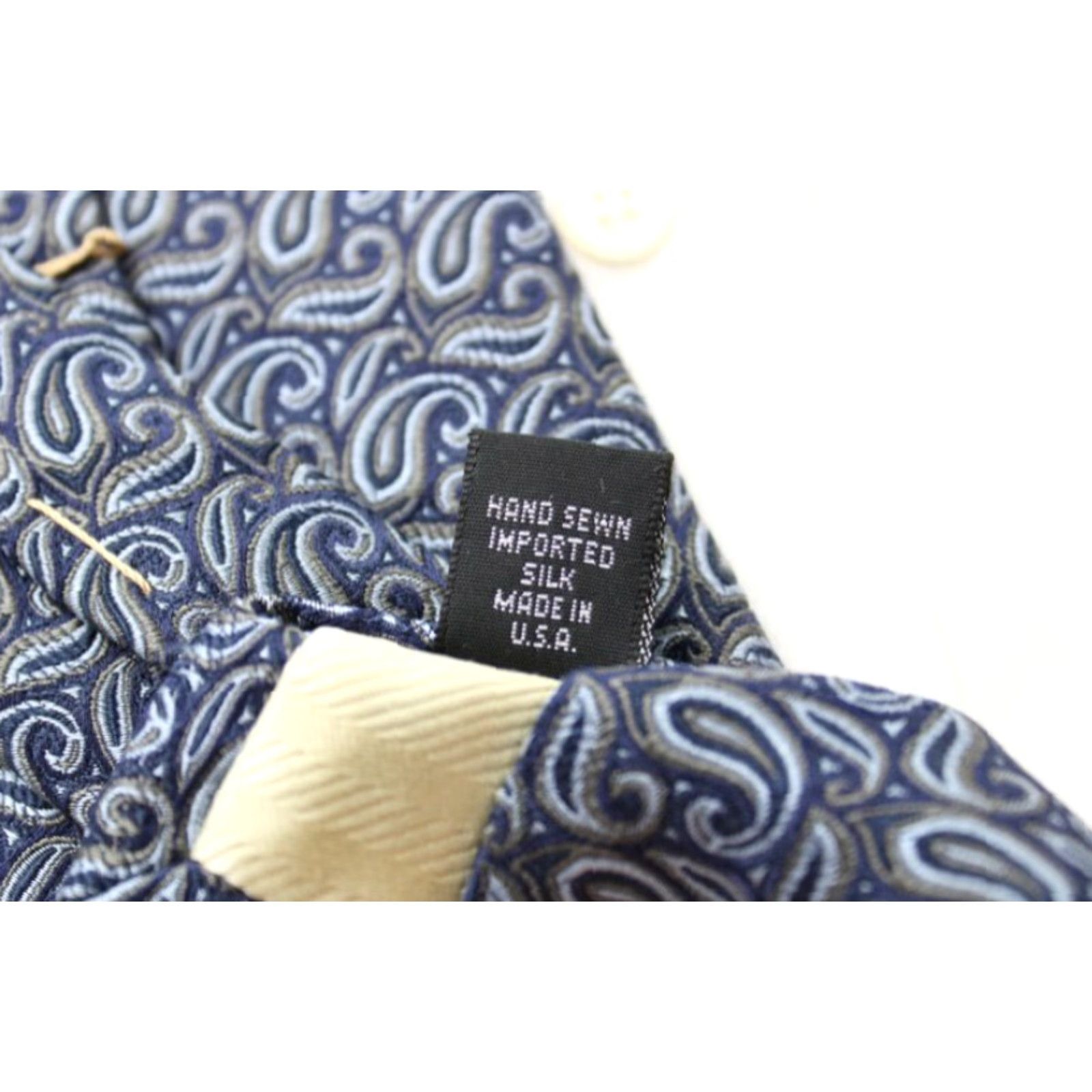 Robert Talbott Robert Talbott Estate Necktie Men's Blue Paisley Tie 58" x 4" Designer Designer Tie Mens Blue Paisley 58" 4" Silk Vintage No Size ONE SIZE - 6 Thumbnail