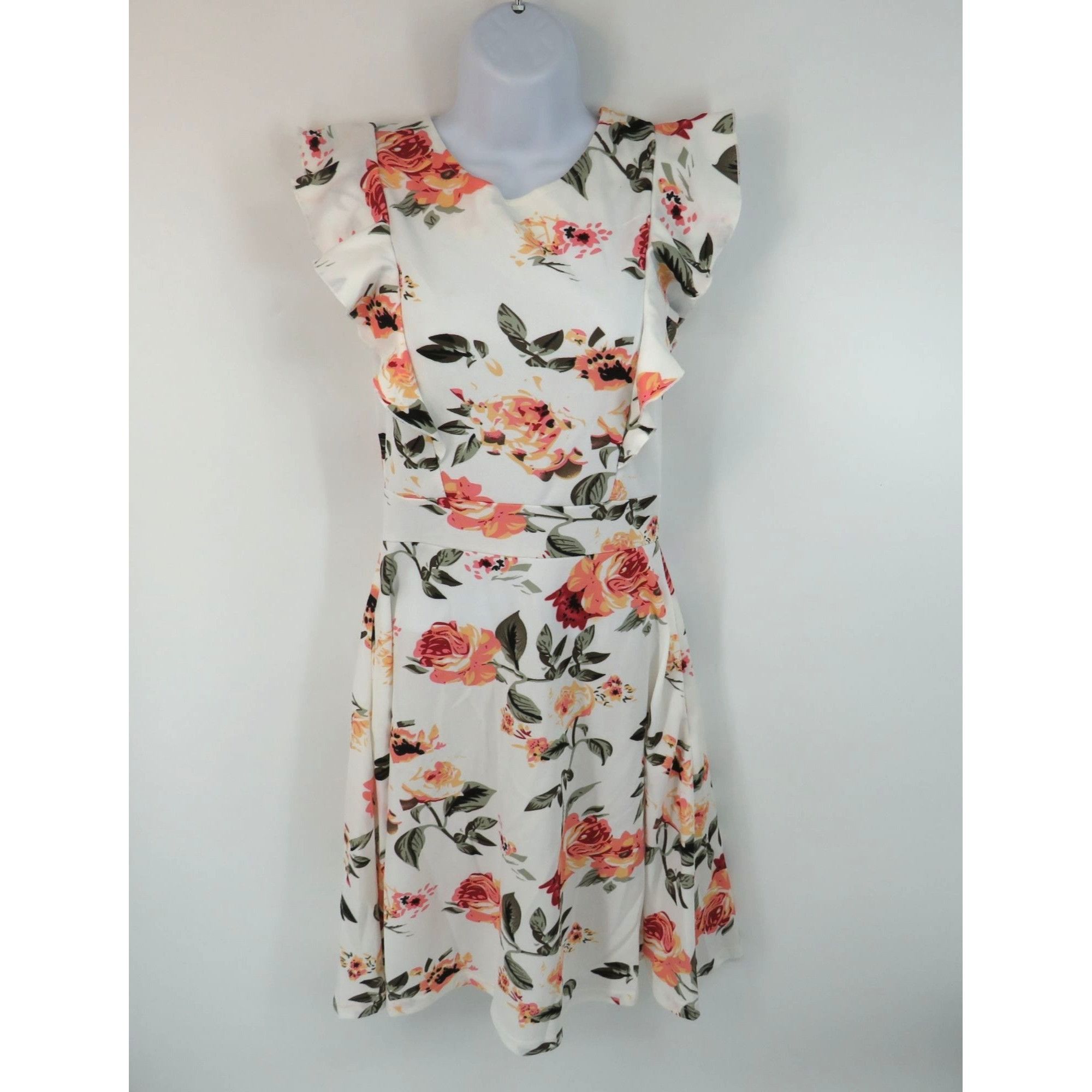 Other IHOT Small Floral Print Ruffle Sleeveless Dress Flare Style Size S / US 4 / IT 40 - 1 Thumbnail