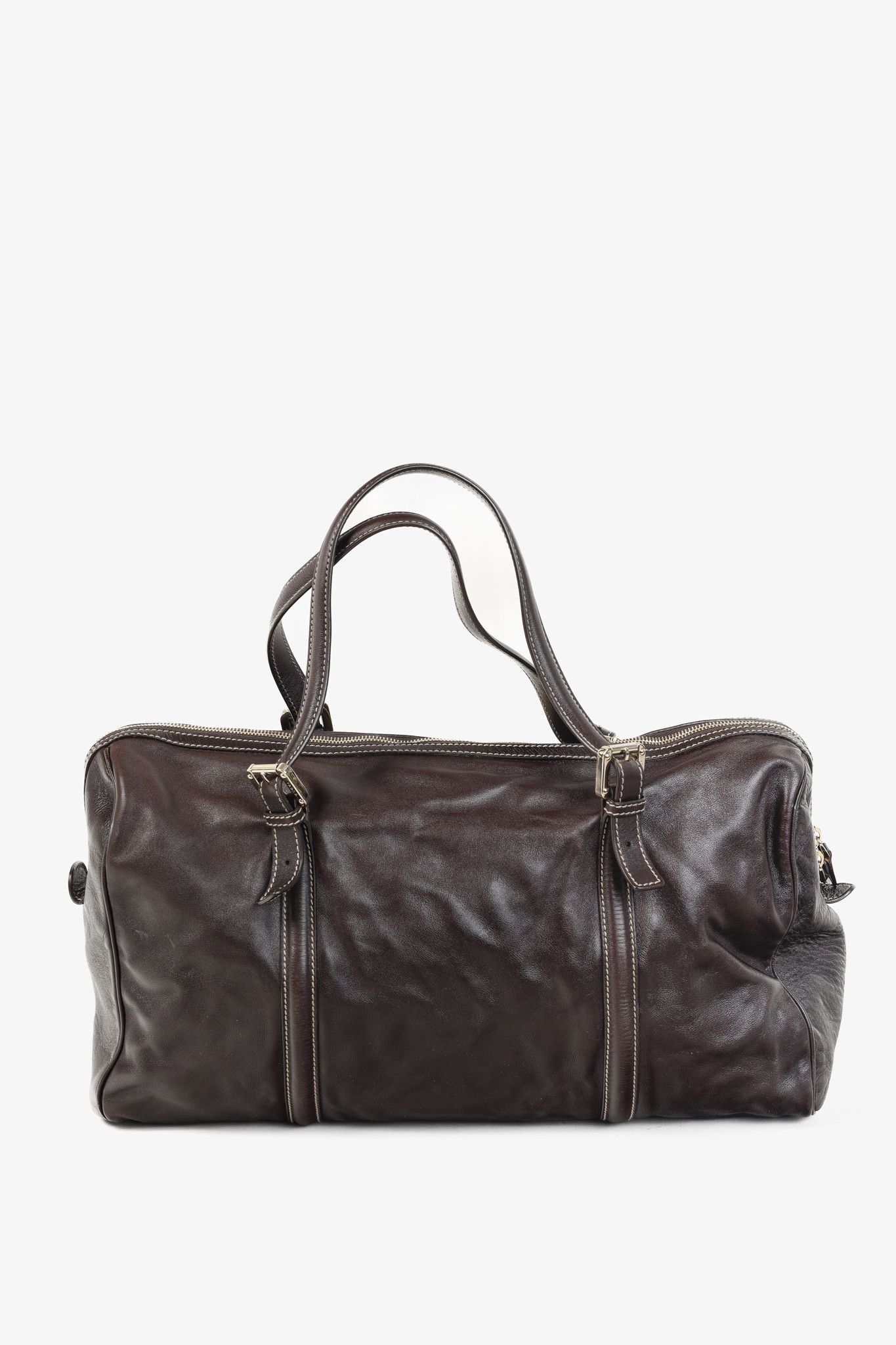 Gucci Gucci Britt Boston Web Brown-Leather Bag Size ONE SIZE - 4 Thumbnail