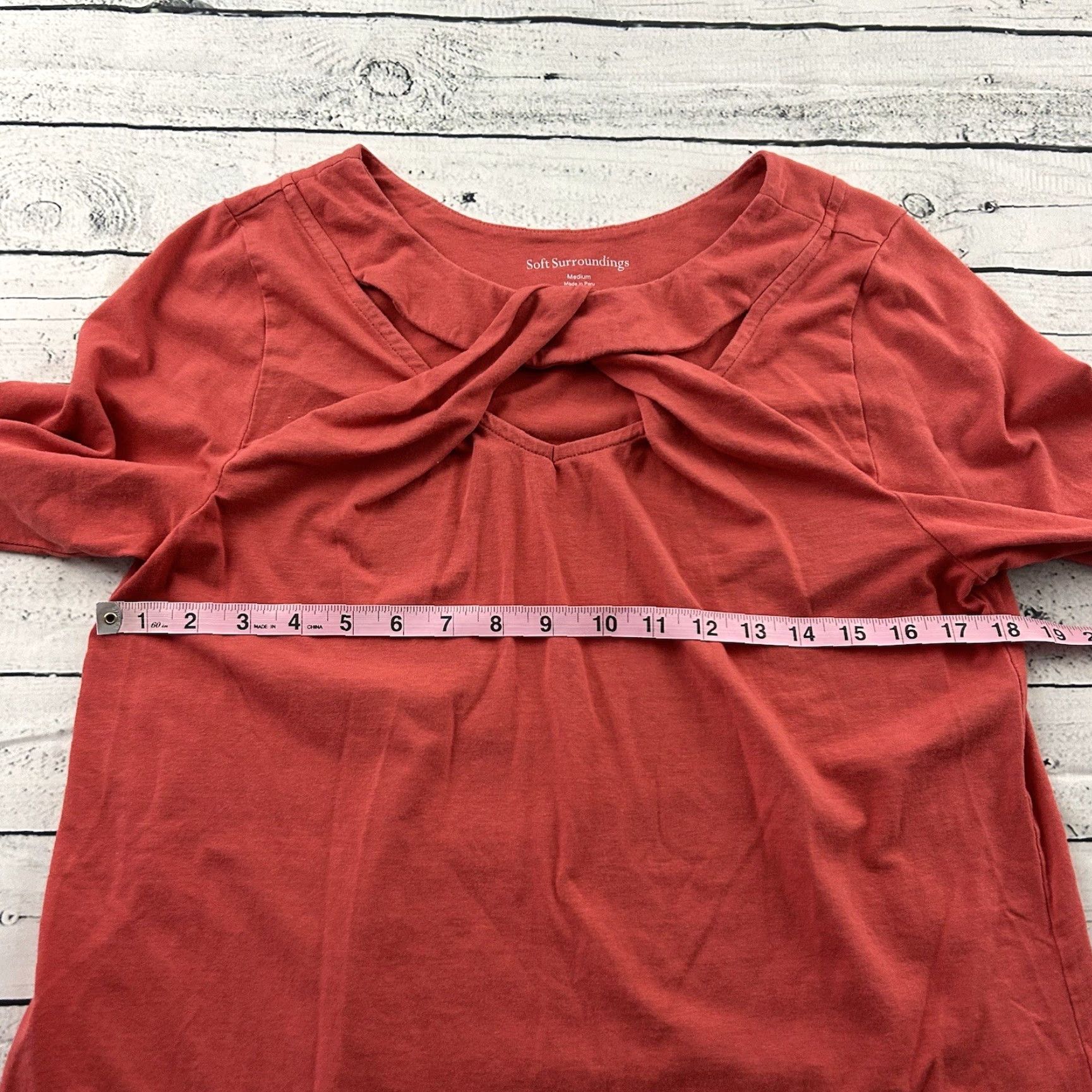 Soft Surroundings Soft Surroundings Women's Medium Long Sleeve Peach Orange Blouse User: Soft Surroundings Women's Medium Long Sleeve Peach Orange Blouse Size M / US 6-8 / IT 42-44 - 3 Thumbnail