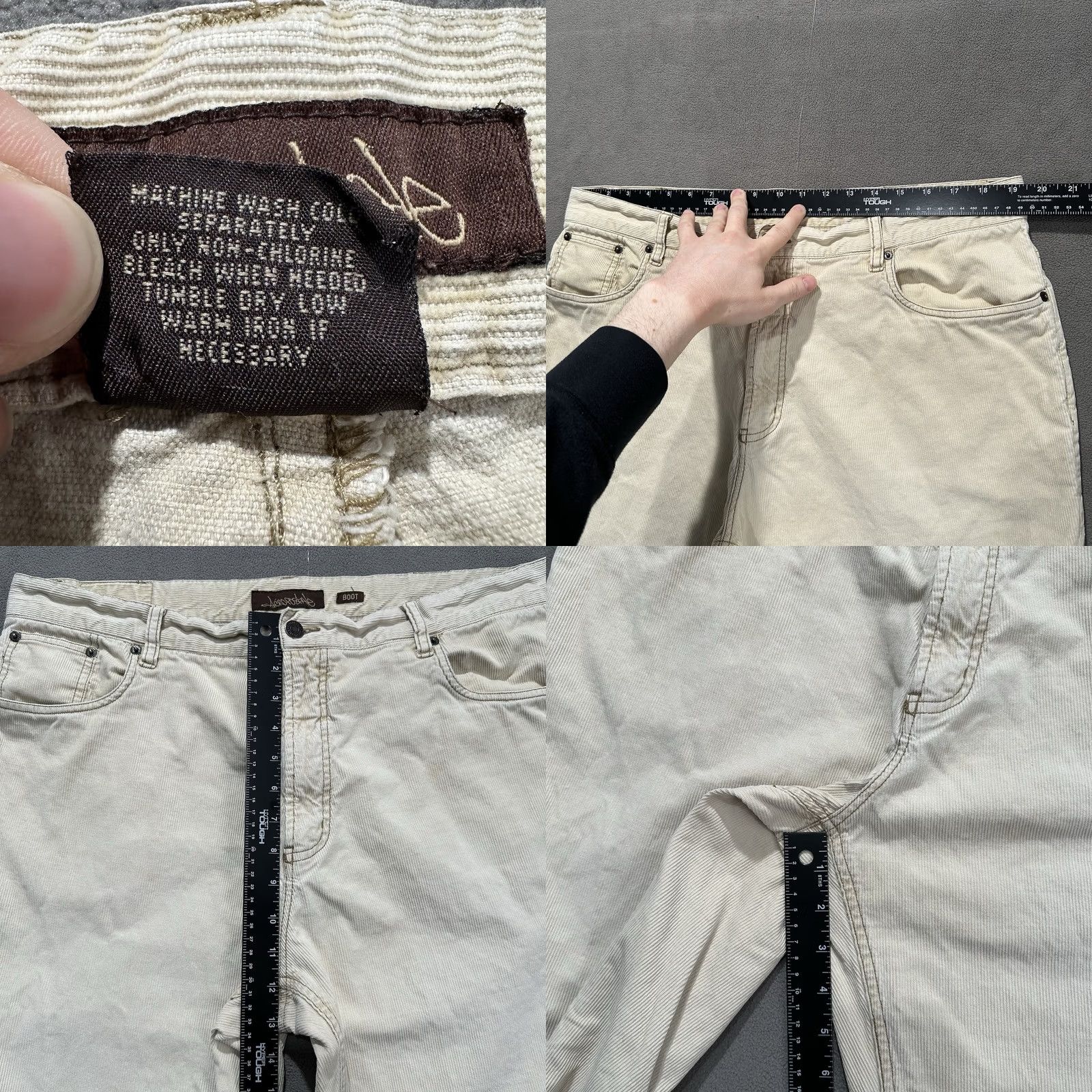 Vintage VINTAGE Aeropostale Pants Mens 38x30 Cream Corduroy Boot Wide Leg Y2K 90s Beige Size US 38 / EU 54 - 9 Thumbnail