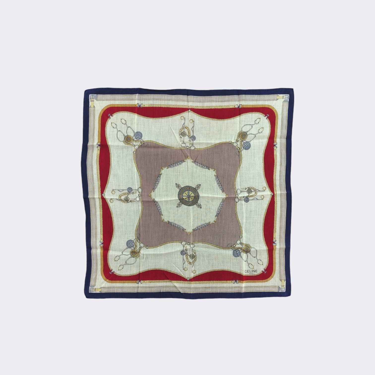 Celine Vintage Celine Handkerchief Neckerchief Bandana H268H Size ONE SIZE - 1 Thumbnail