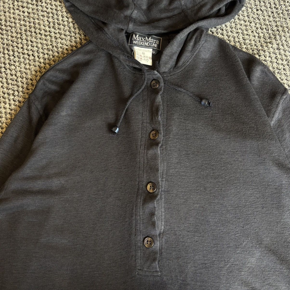 Japanese Brand Max Mara Weekend Line Hoodie Half Button Plain Size M / US 6-8 / IT 42-44 - 5 Thumbnail