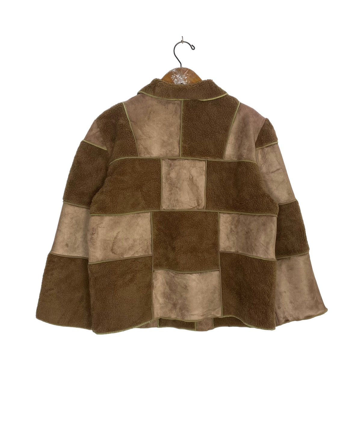 Japanese Brand Rare‼️ Frohlich Japan Patchwork Pile Jacket Size M / US 6-8 / IT 42-44 - 4 Thumbnail