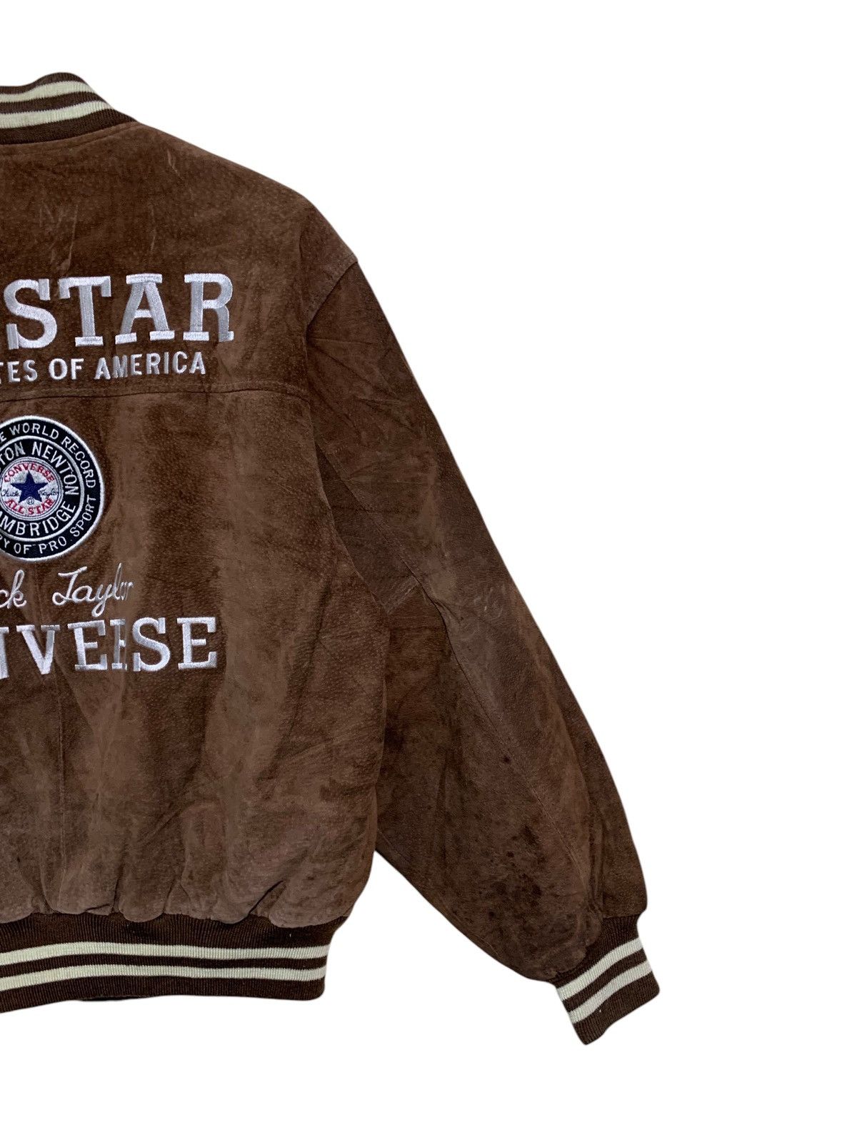 Converse 🔥VTG CONVERSE ALL STARS LEATHER VARSITY JACKETS Size US L / EU 52-54 / 3 - 7 Thumbnail