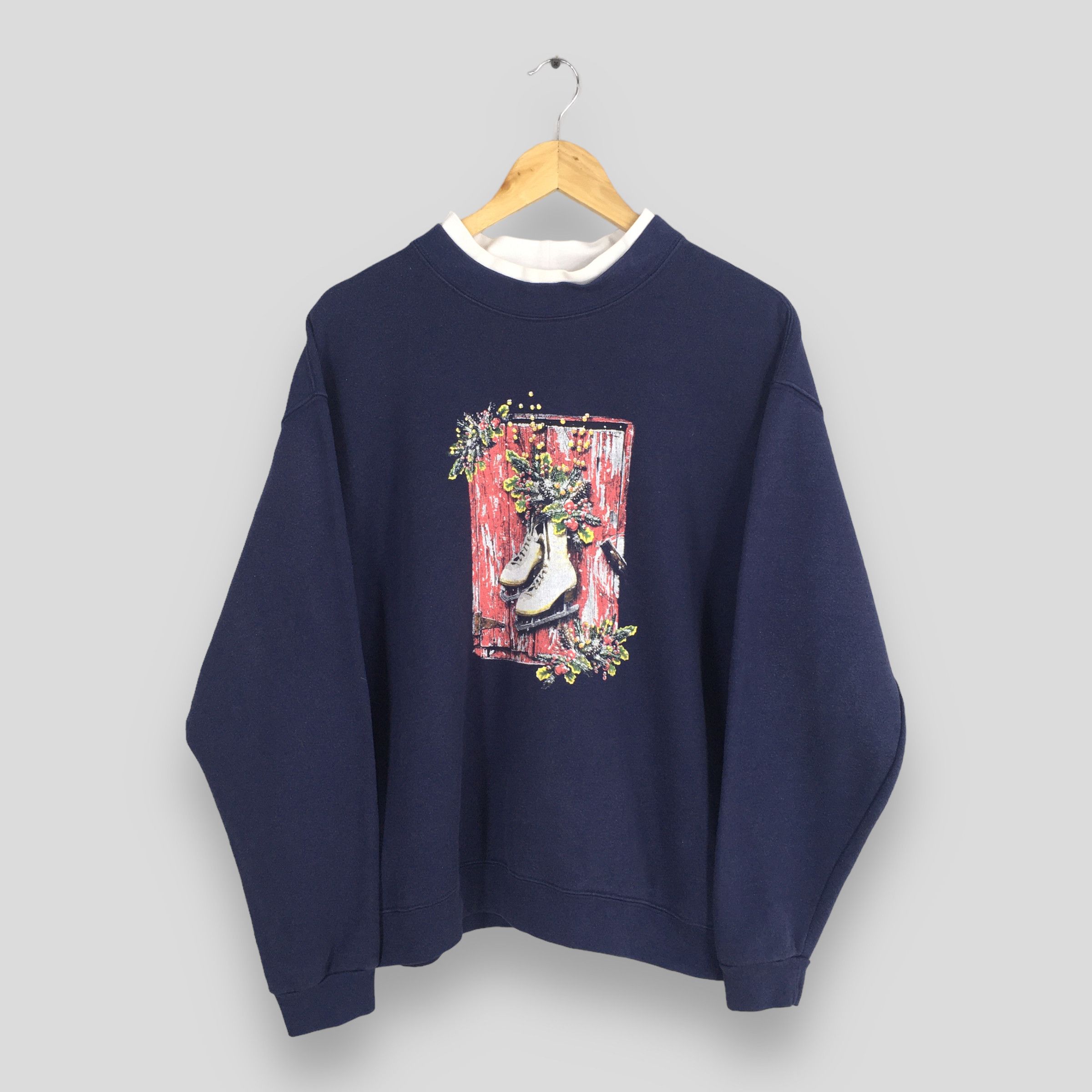 California Arts. × Vintage Vintage Ski Boots Printed Skiing Sweatshirt XLarge Size US XL / EU 56 / 4 - 1 Thumbnail