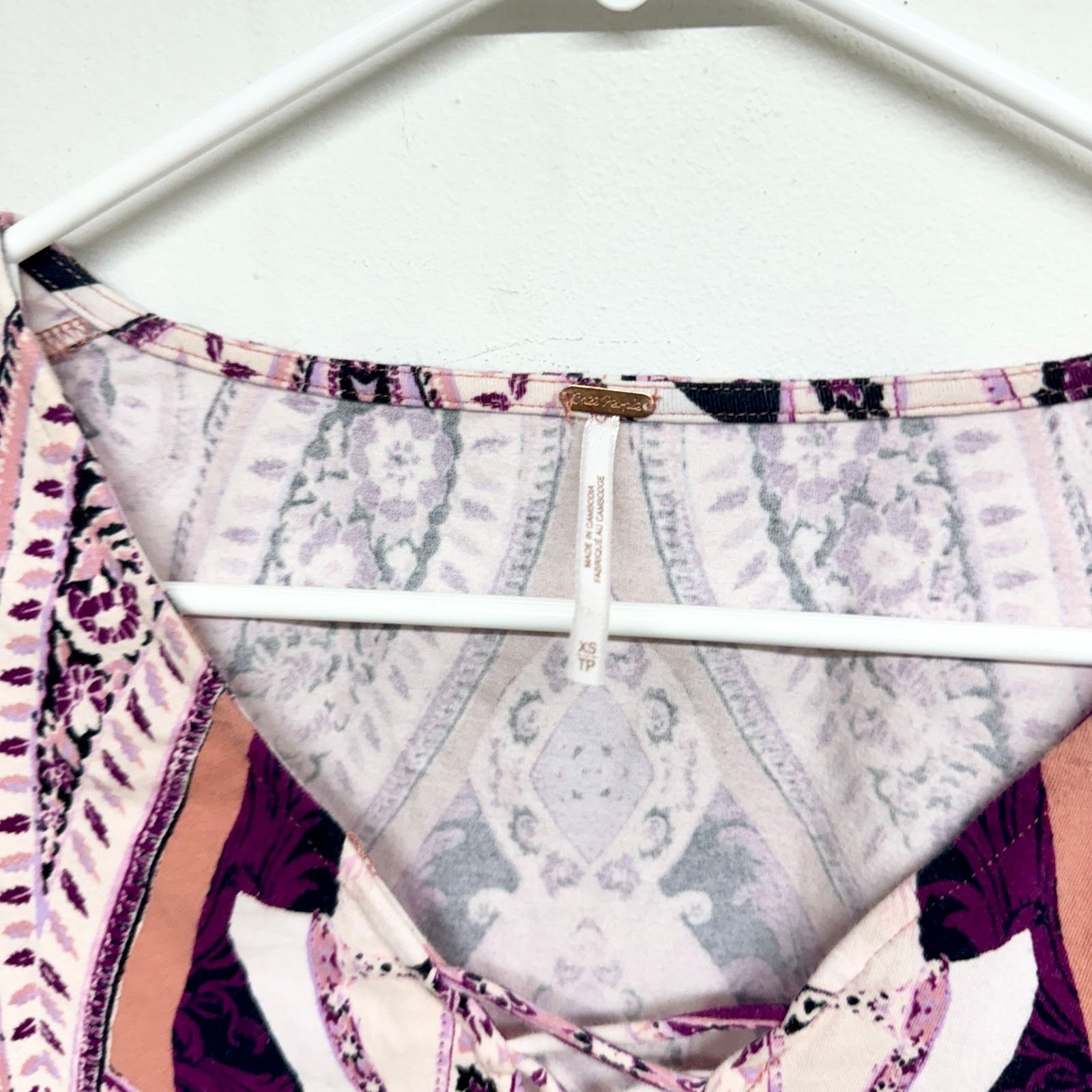 Free People Free People Long Sleeve Boho Pick A Place Bodysuit, Size XS Size XS / US 0-2 / IT 36-38 - 3 Thumbnail