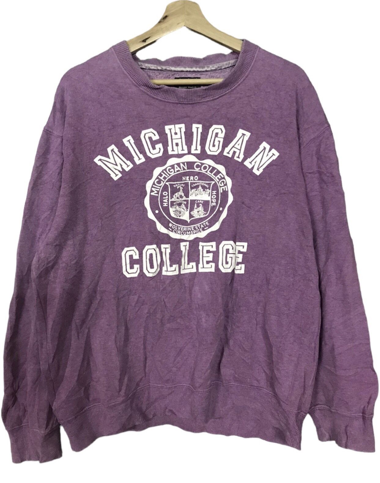Wolverine Vintage Panhard Michigan College Sweatshirt Crewneck Size US L / EU 52-54 / 3 - 1 Thumbnail