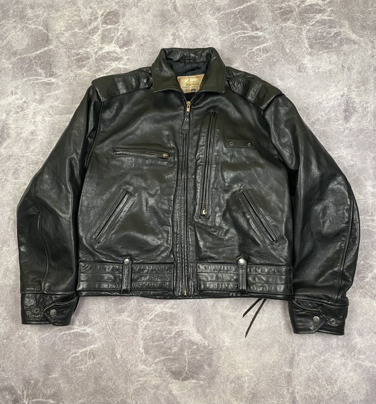 Lee Trevor Very Thick Cowhide Leather Jacket Size: XL