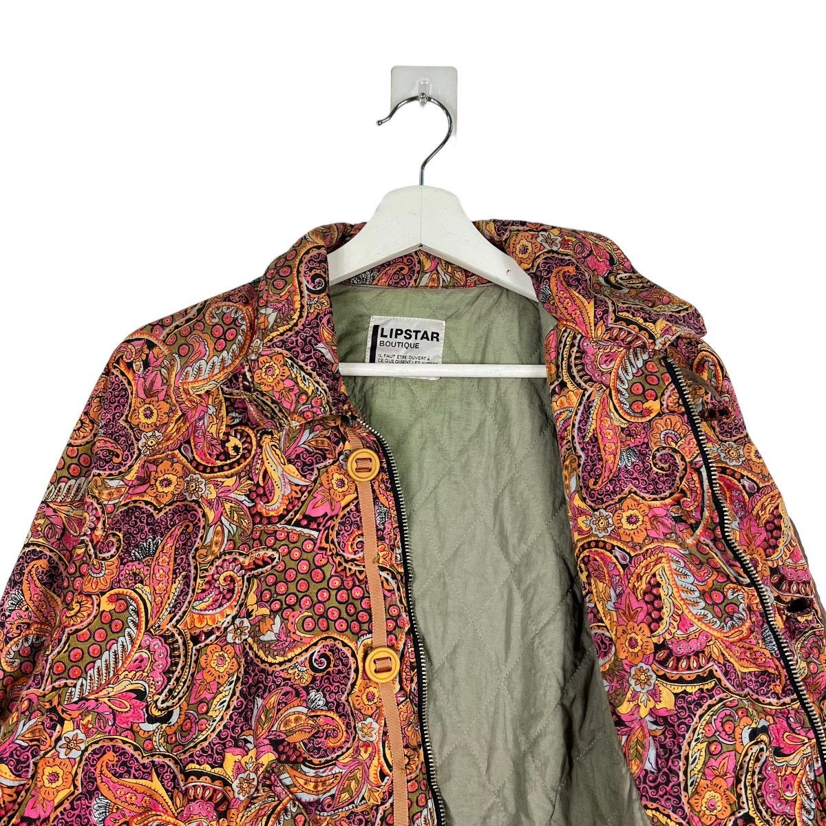 Designer 🔥 VINTAGE 90s LIPSTAR BOUTIQUE PAISLEY BOMBER JACKET Size US M / EU 48-50 / 2 - 10 Thumbnail