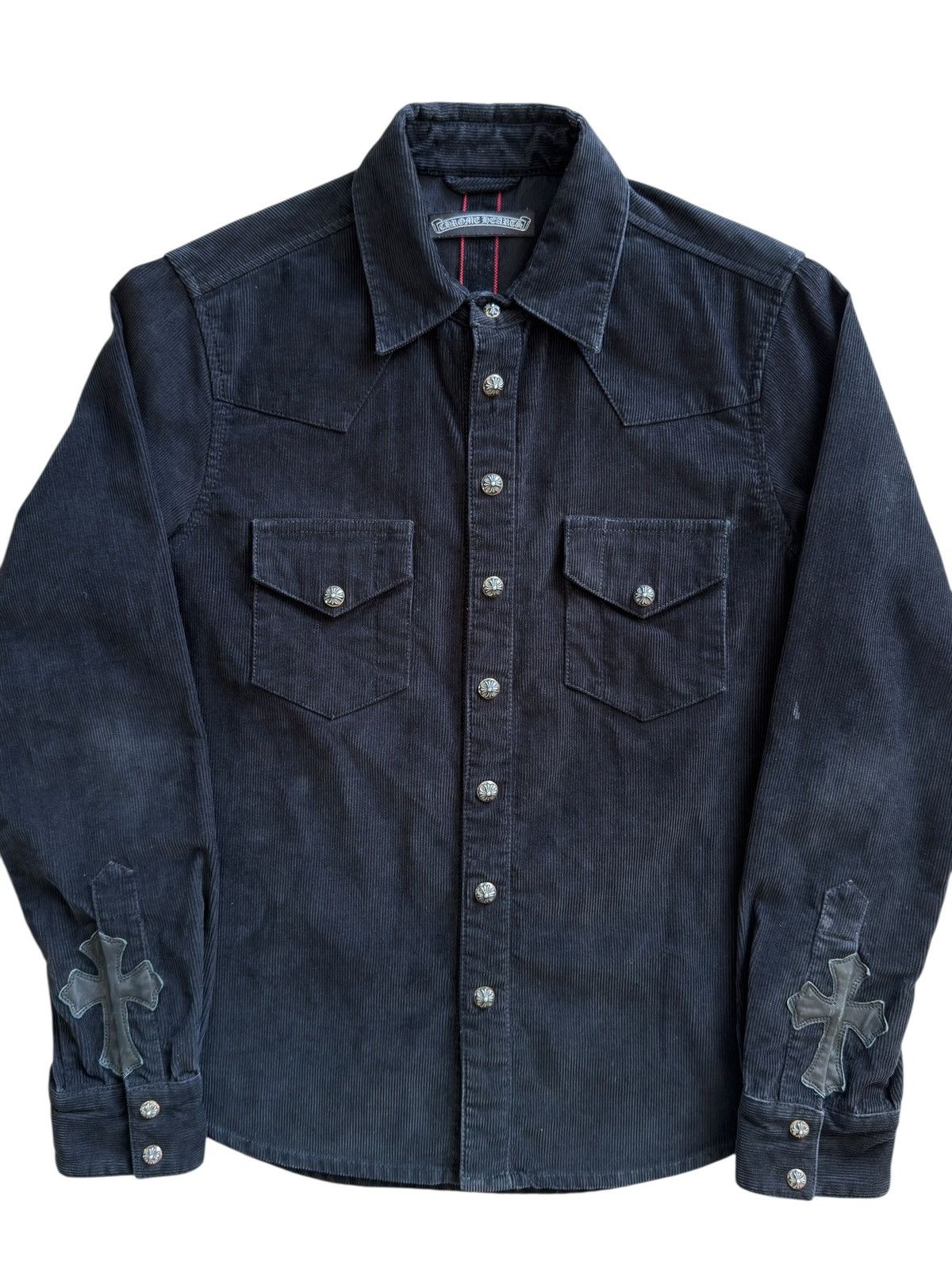 Chrome Hearts Chrome Hearts Cross Patched Corduroy Button Down Shirt Size US S / EU 44-46 / 1 - 5 Thumbnail