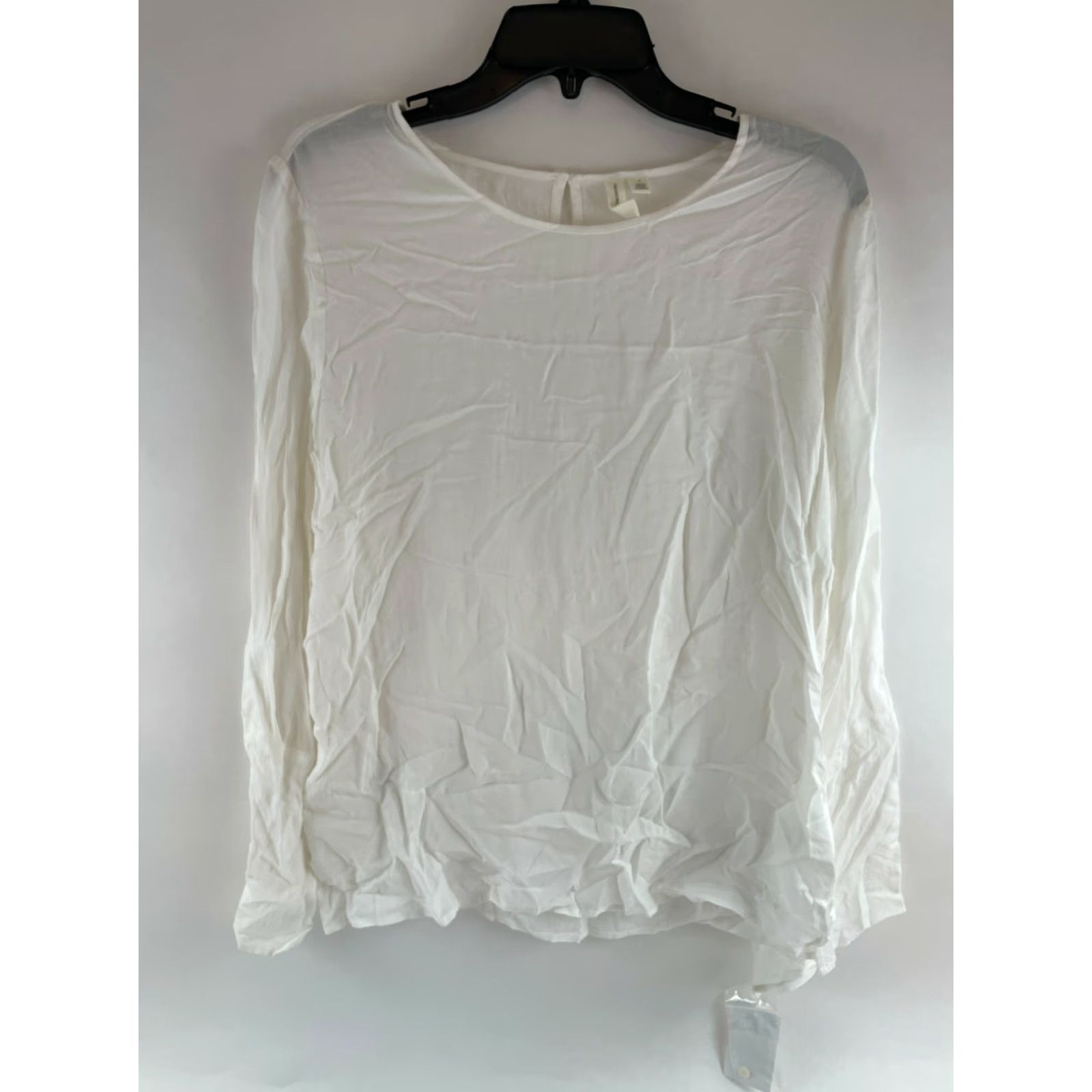 Treasure & Bond Treasure & Bond Blouse Shirt Women's Small White Long Flare Sleeve Keyhole Size S / US 4 / IT 40 - 2 Thumbnail