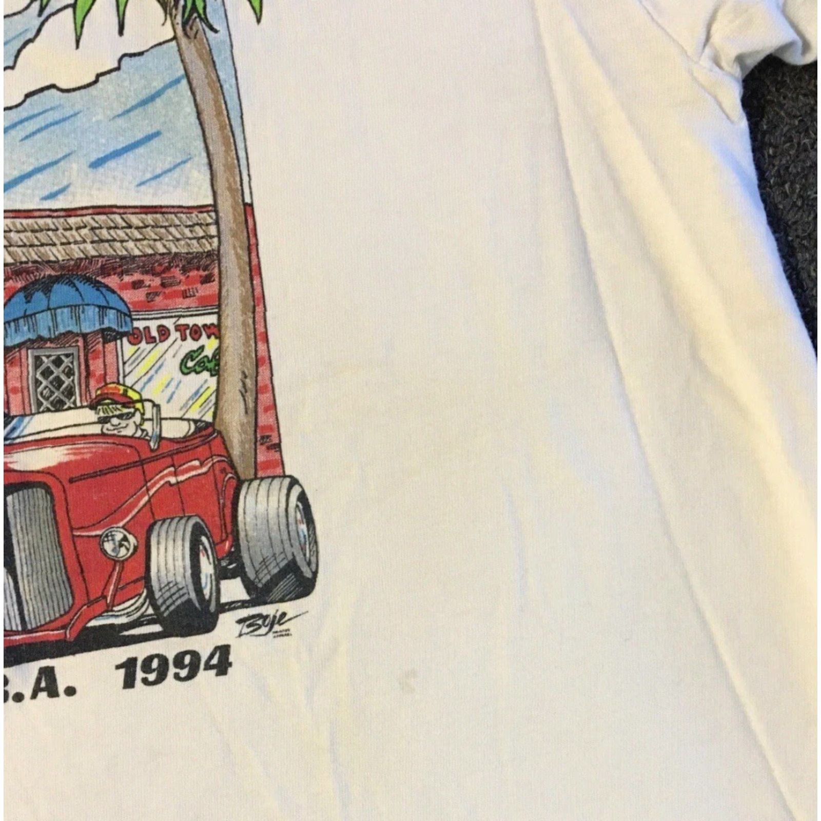 Vintage VINTAGE Seal Beach Car Show Shirt M White 90s Distressed Grunge Car Theme Mens Size US M / EU 48-50 / 2 - 7 Thumbnail
