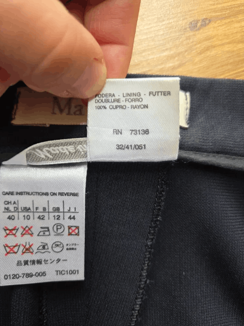 Max Mara Max Mara black tailored trousers in a triacetate blend Size 30" / US 8 / IT 44 - 6 Thumbnail