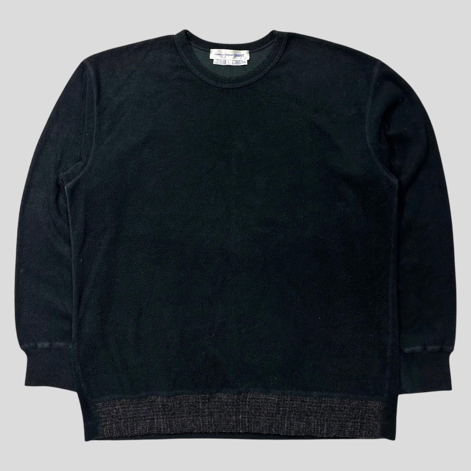 Comme des Garcons CDG SHIRT 1994 Wool Panel Towelled Fleece Sweatshirt - L/XL Size US L / EU 52-54 / 3 - 1 Thumbnail