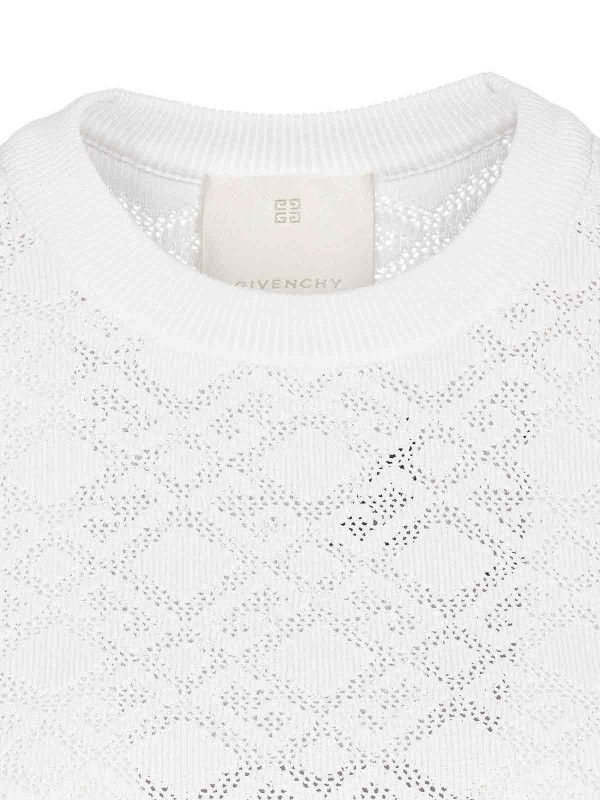 Givenchy o1n1vont0326 Cropped Monogram Top in White Size XS / US 0-2 / IT 36-38 - 4 Thumbnail