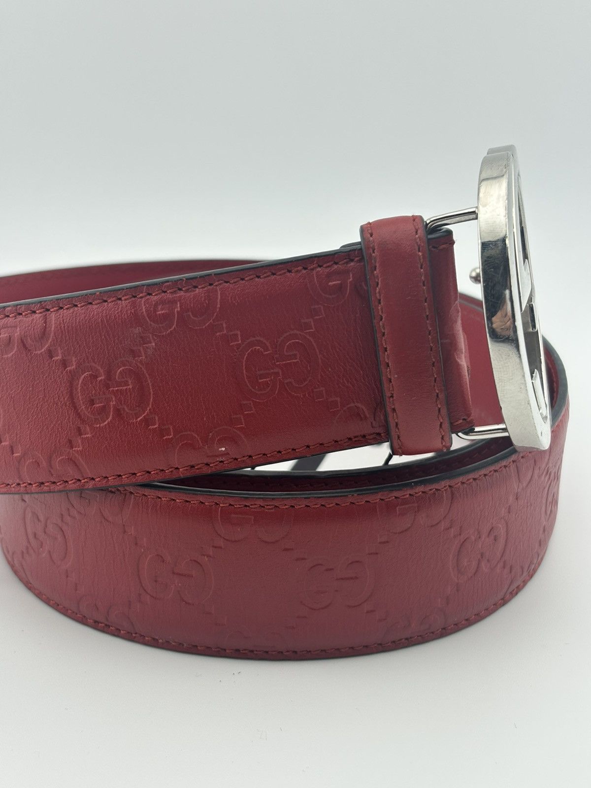 Gucci GUCCI BELT RED SIZE 36 Size 36 - 3 Thumbnail