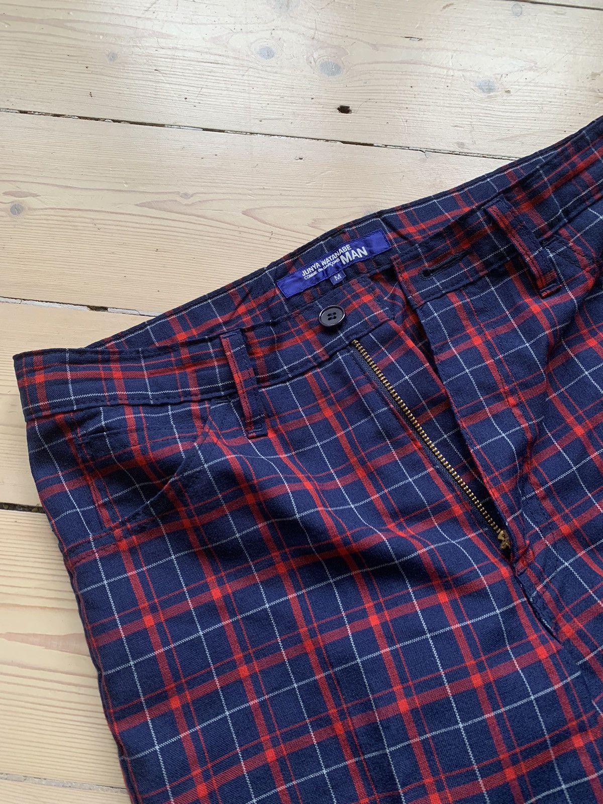 Comme des Garcons Junya Watanabe tartan wool trousers S/S 2003 mohair punk Size US 32 / EU 48 - 4 Thumbnail