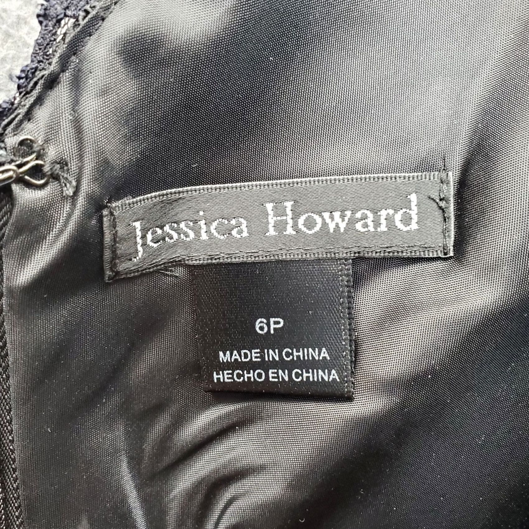 Vintage Jessica Howard Sheath Dress Womens 6P Black Empire Waist Back Zip Size M / US 6-8 / IT 42-44 - 5 Thumbnail