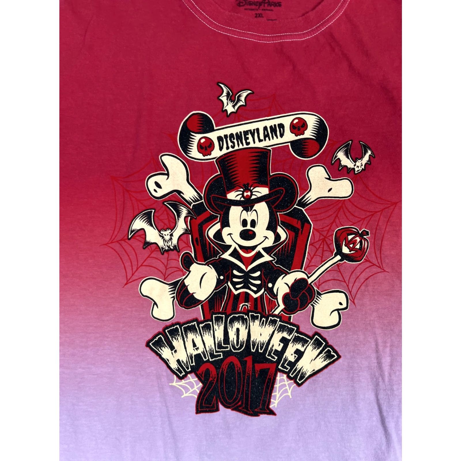 Disney Disney Parks Disneyland Halloween 2017 Shirt Mickey Mouse 2XL Red Ombre Tee Men’s Size US XXL / EU 58 / 5 - 2 Thumbnail