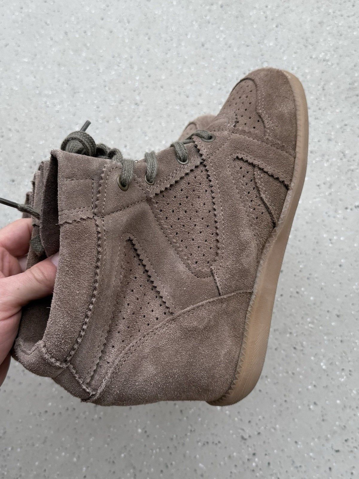 Vintage Manfield womens wedge sneakers suede marant style shoes Size US 10 / IT 40 - 11 Thumbnail