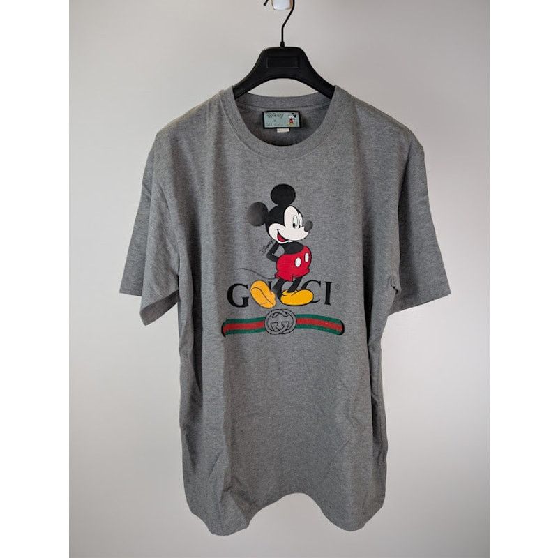 Disney × Gucci o1rshd1 Oversized Mickey Mouse Logo T-Shirt in Grey Size US XL / EU 56 / 4 - 9 Thumbnail