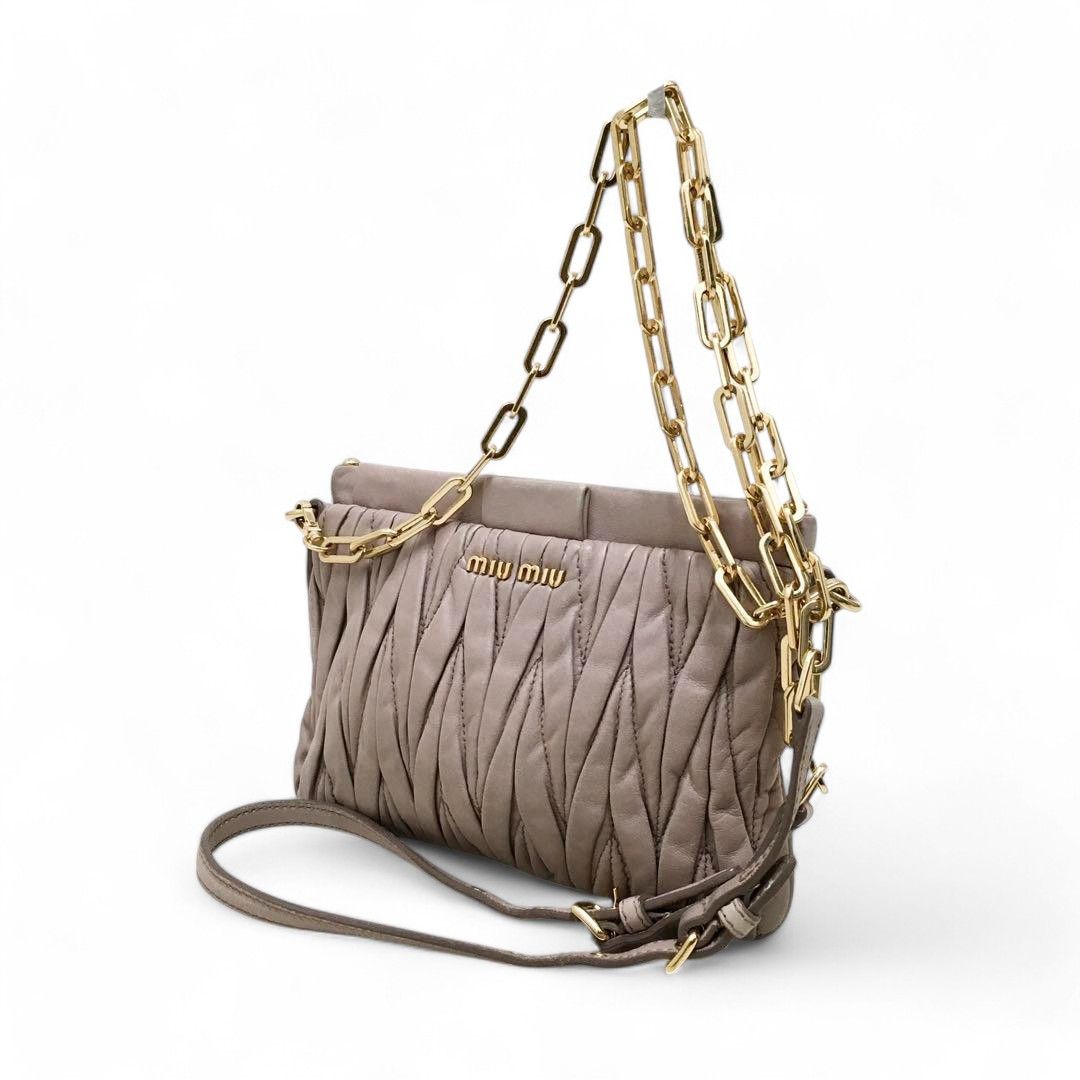 Miu Miu Miu Miu - Rinka Matelasse Gold Chain Vintage Shoulder Bag Size ONE SIZE - 2 Thumbnail