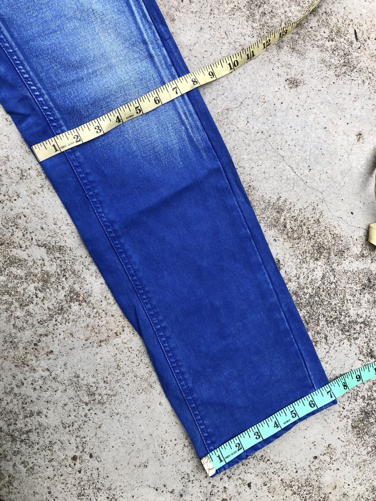 Japanese Brand TOP REBEL WASHED BLUE DENIM Size US 30 / EU 46 - 9 Thumbnail