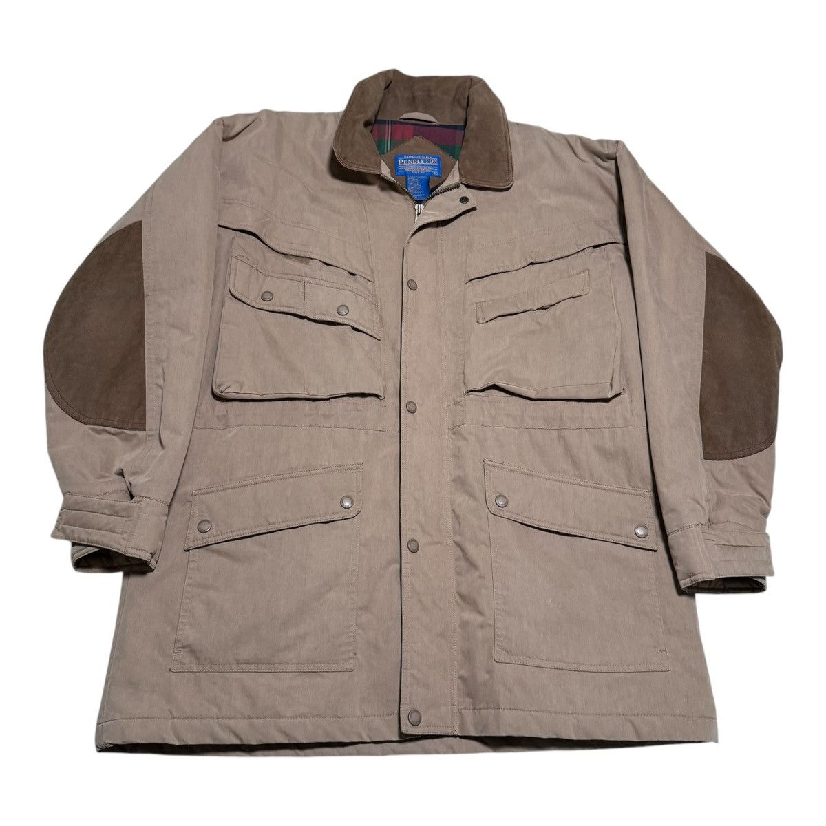 Pendleton × Vintage Vintage Pendleton Multi Pocket Tan Safari Zip Jacket Adult L Size US L / EU 52-54 / 3 - 1 Thumbnail