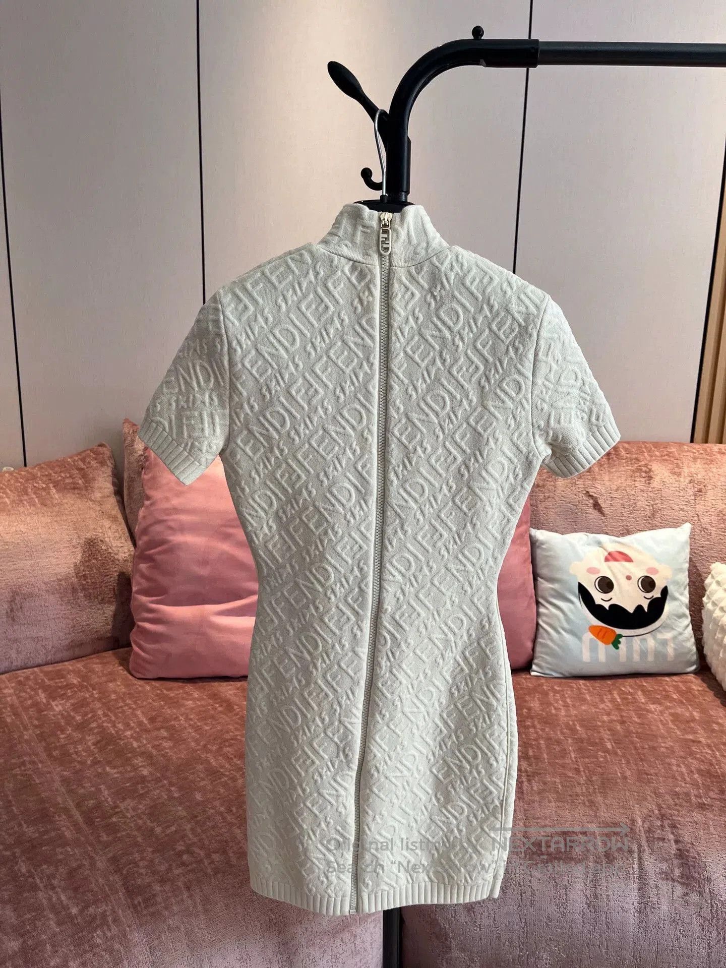 Fendi FENDI White Logo Knit Dress. Size US S / EU 44-46 / 1 - 2 Thumbnail
