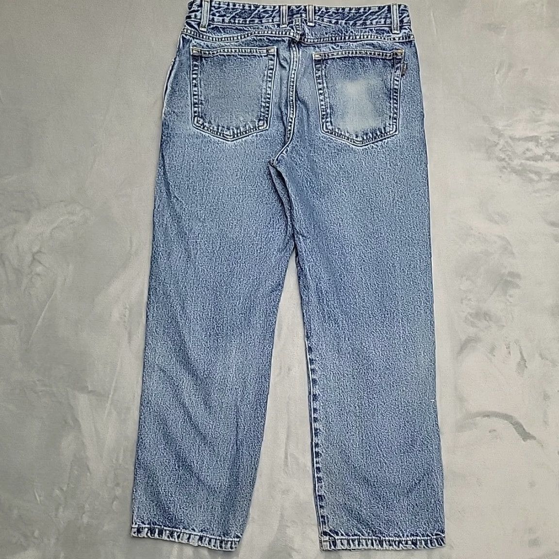 Vintage VINTAGE Cabela's Jeans Mens 34x30 Blue Denim Faded Whiskered Straight Leg Cotton Jeans Size US 34 / EU 50 - 5 Thumbnail