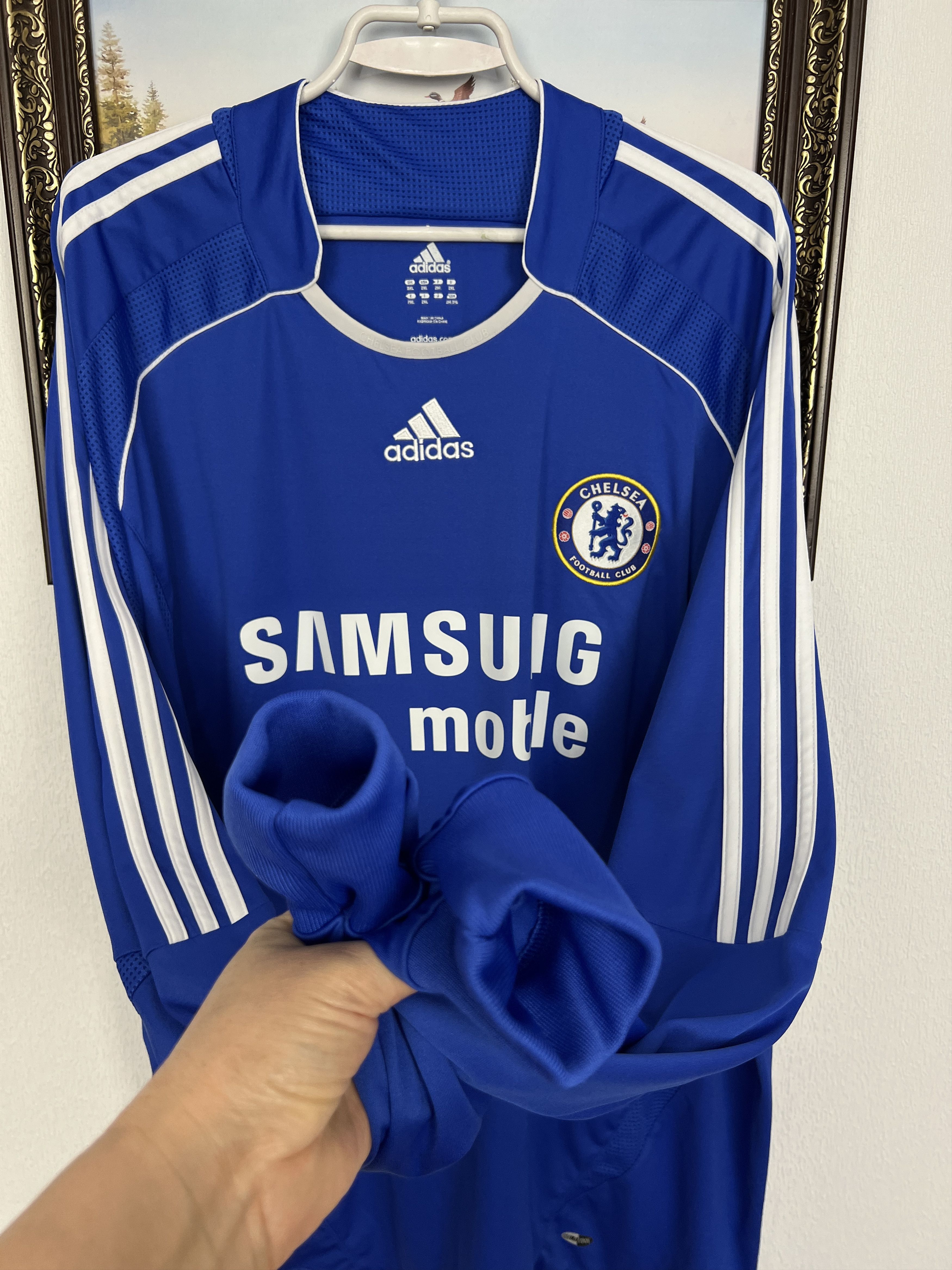 Adidas Chelsea Home football shirt Soccer Long Sleeve Jersey Trikot Size US XXL / EU 58 / 5 - 8 Thumbnail