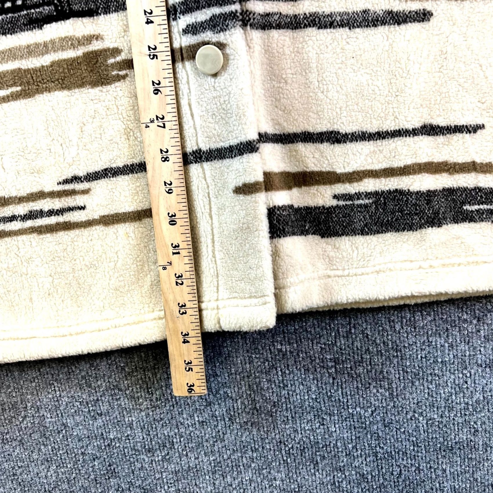 Liz Claiborne VINTAGE Liz Claiborne Shacket Jacket Women's XL Beige Acrylic Cabin & Trees USA Size XL / US 12-14 / IT 48-50 - 4 Thumbnail