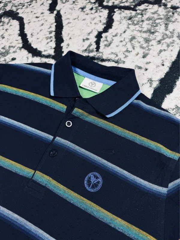 Carlo Colucci Vintage Carlo Colucci navy blue striped polo shirt, L Size US L / EU 52-54 / 3 - 3 Thumbnail