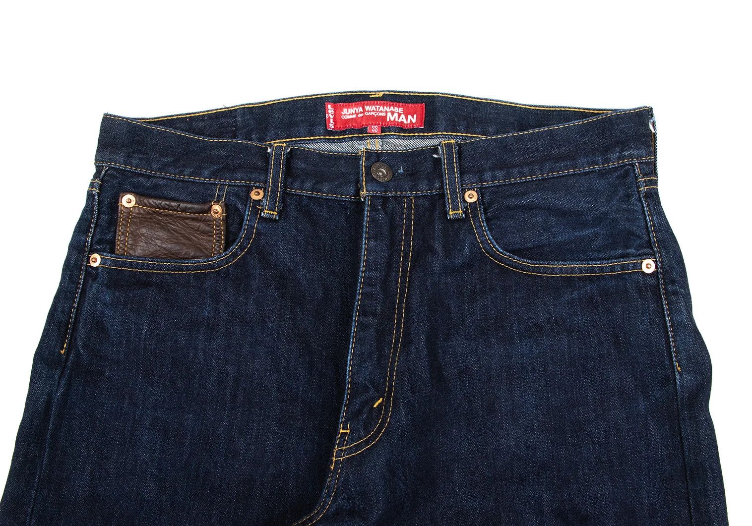 Junya Watanabe Denim with Leather Coin Pocket in Indigo Color Size US 30 / EU 46 - 9 Thumbnail