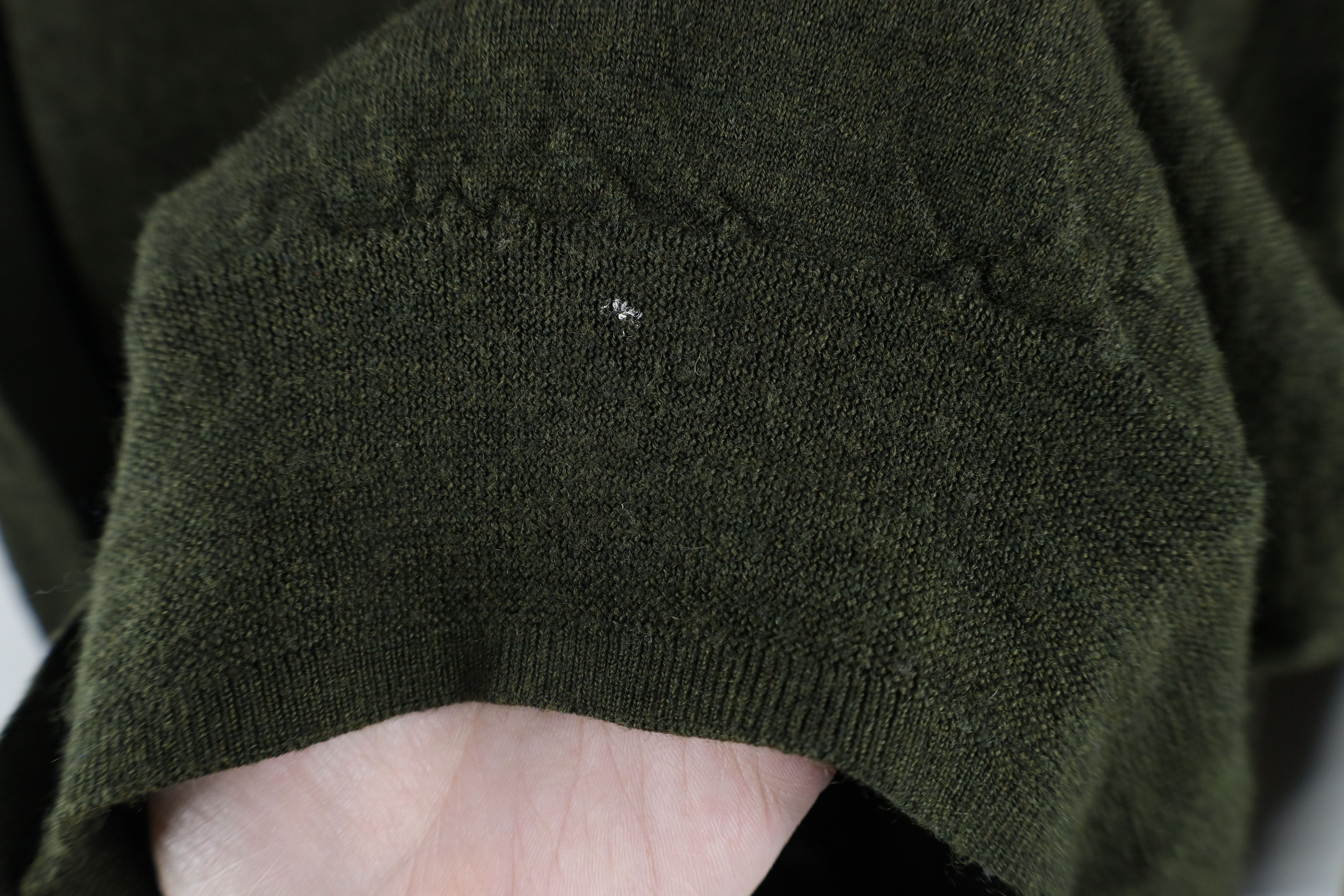 J.Crew × Vintage J Crew Blank Merino Wool Knit Cardigan Sweater Green Size XL / US 12-14 / IT 48-50 - 9 Thumbnail