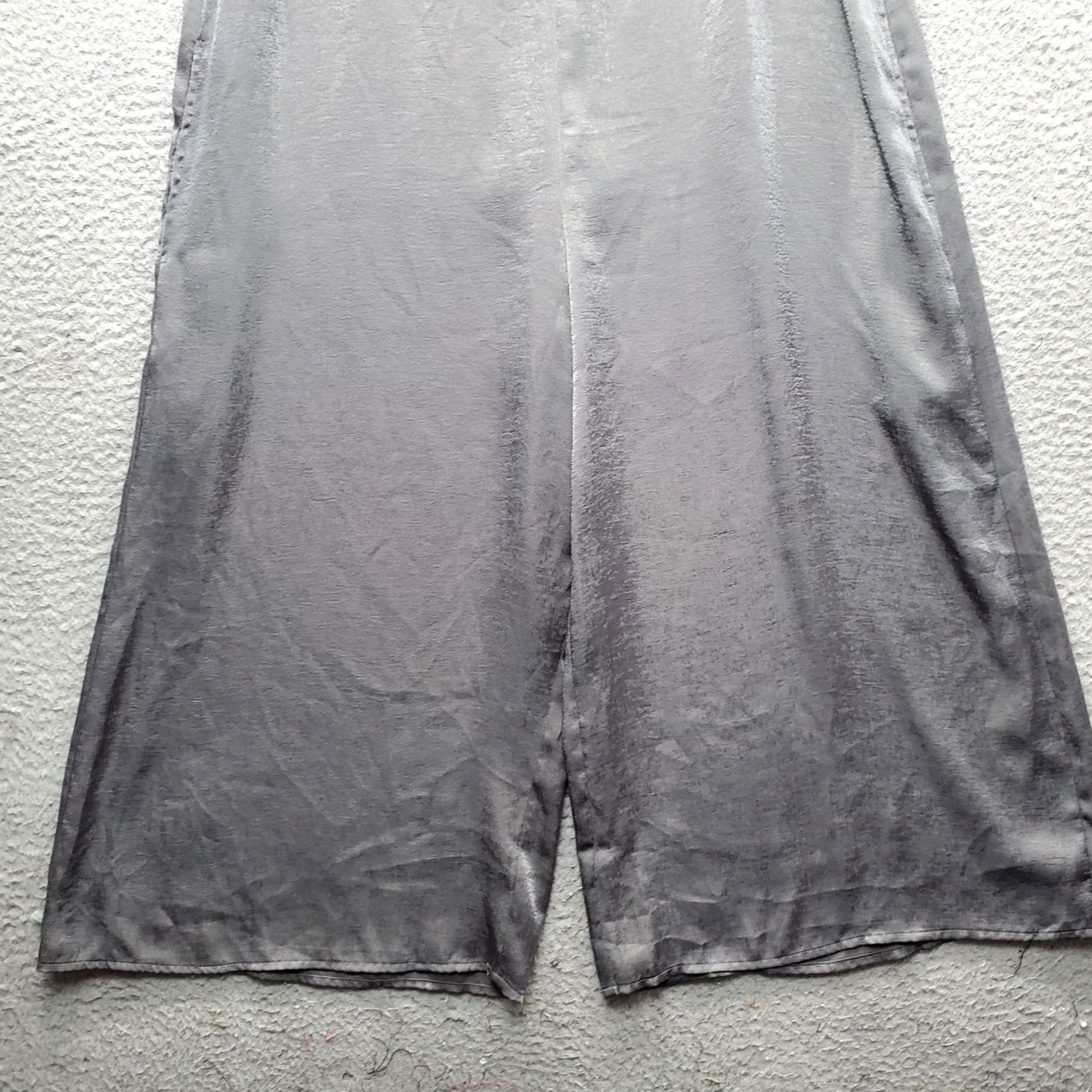 Vintage Astars Arizona Jumpsuit Womens M Gray Evening Shimmer V-Neck Adjustable Strap Size 32" / US 10 / IT 46 - 6 Thumbnail