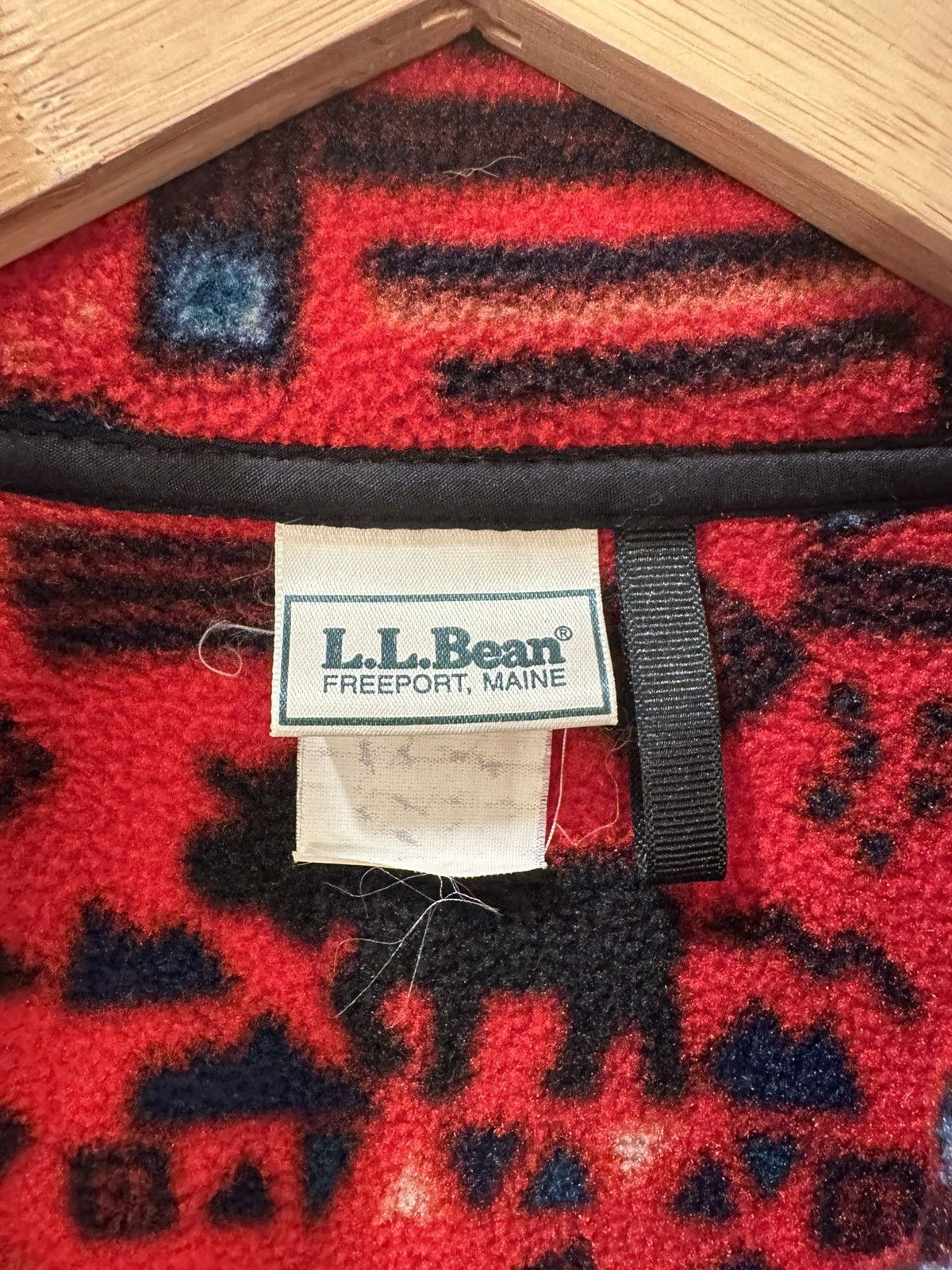 L.L. Bean Vintage LL Bean Zip Up Animal Southwestern Fleece Large Size US L / EU 52-54 / 3 - 4 Thumbnail