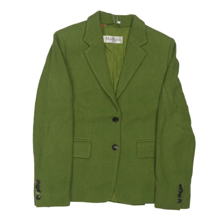 Max Mara Maxmara Green Single-Button Long Sleeve Blazer 0079 Size M / US 6-8 / IT 42-44 - 1 Thumbnail