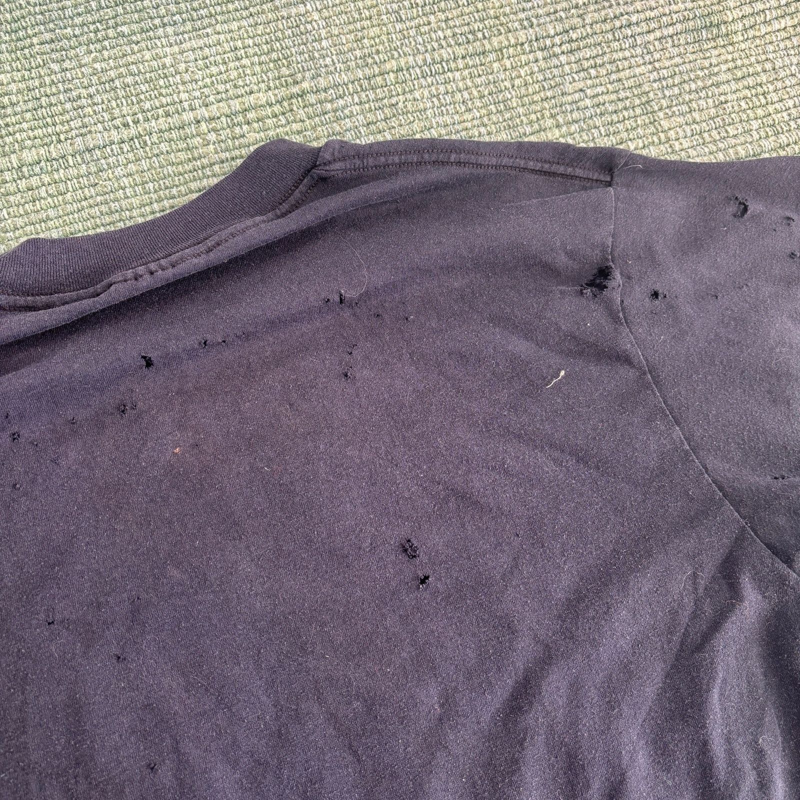 Vintage 80s Black Single Stitched TropArtic Thrashed Racing Tee Size US L / EU 52-54 / 3 - 9 Thumbnail