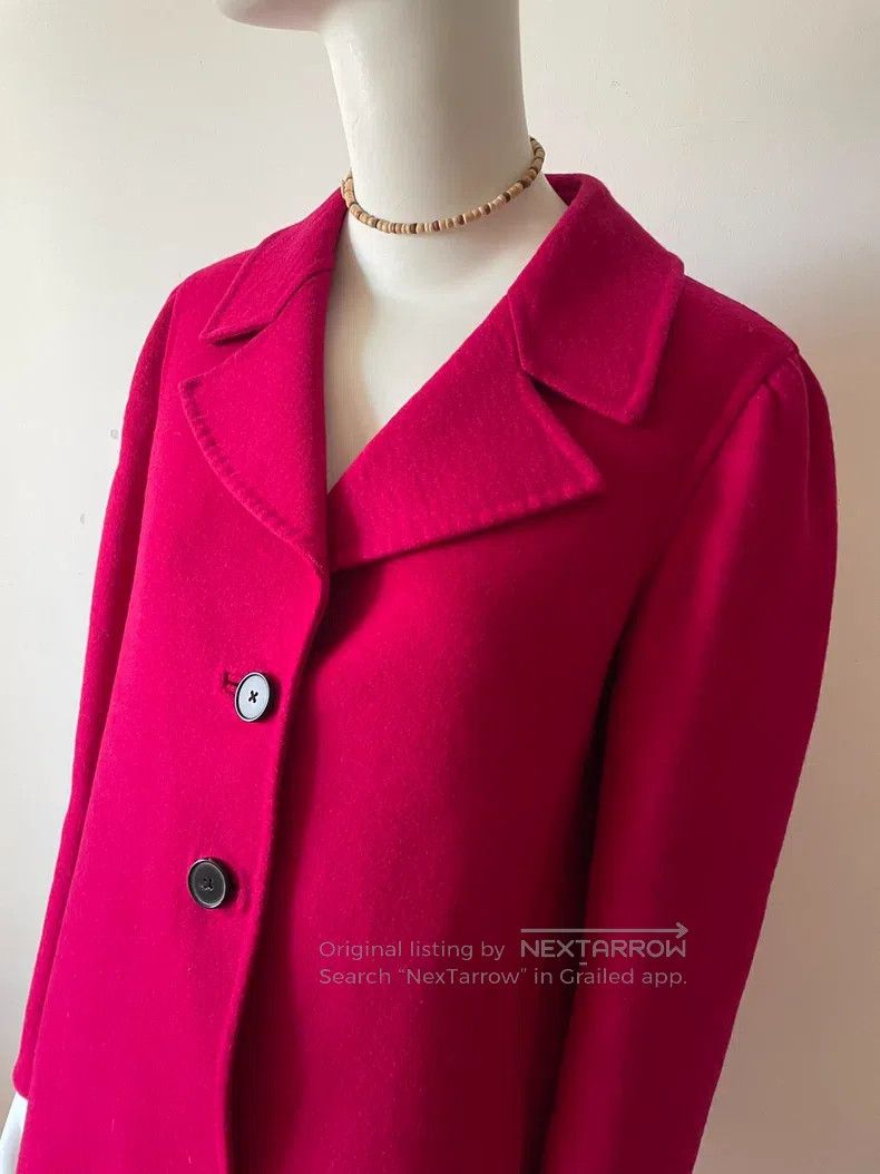 Valentino Valentino A classic rose red wool coat Size L / US 10 / IT 46 - 7 Thumbnail