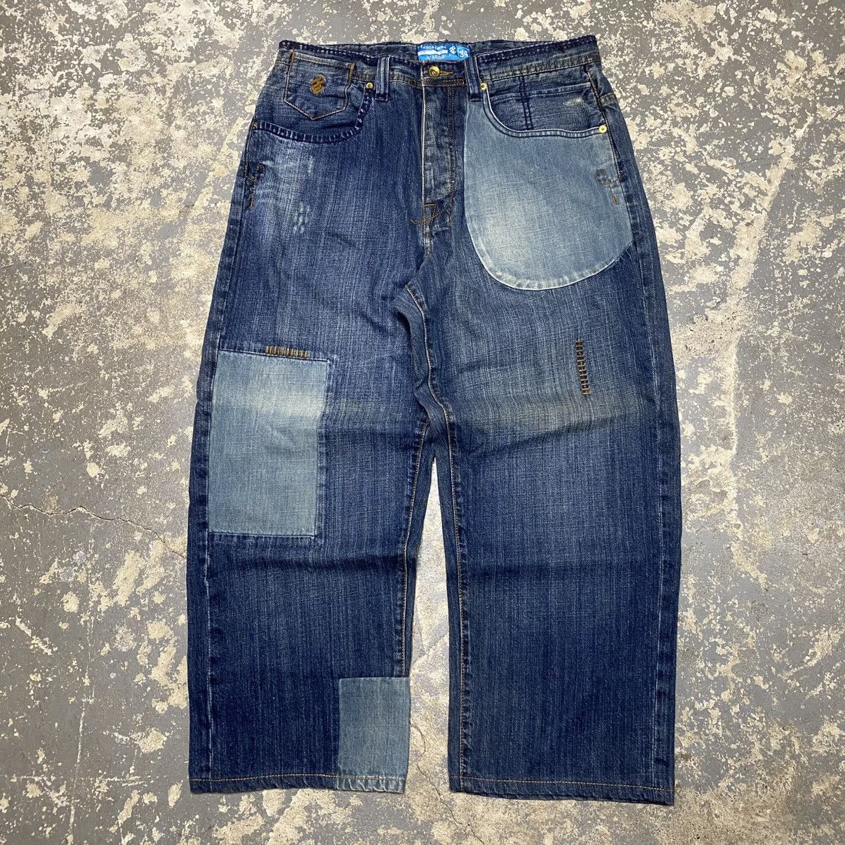 JNCO × Rocawear × Vintage Vintage RocaWear Patchwork Reworked Y2K Denim ...
